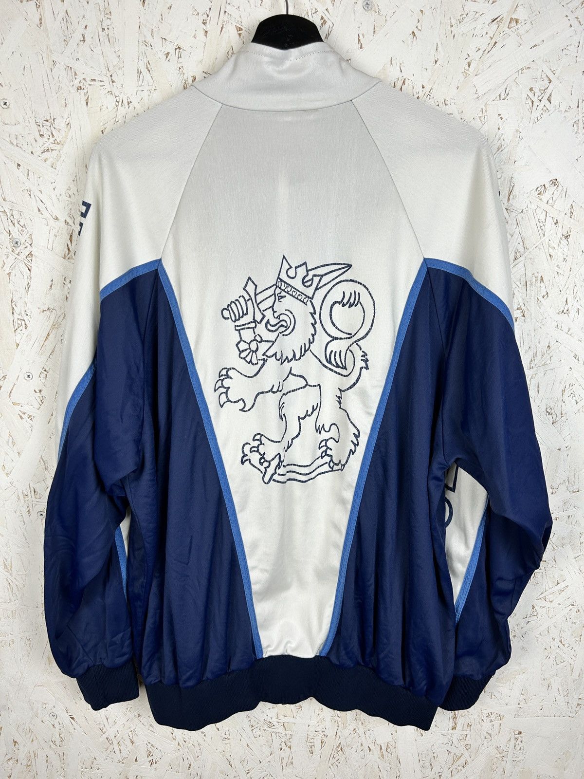 Vintage 90s Vintage KSB Finland Suomi Hockey Sportswear Jacket White Size US L / EU 52-54 / 3 - 8 Thumbnail
