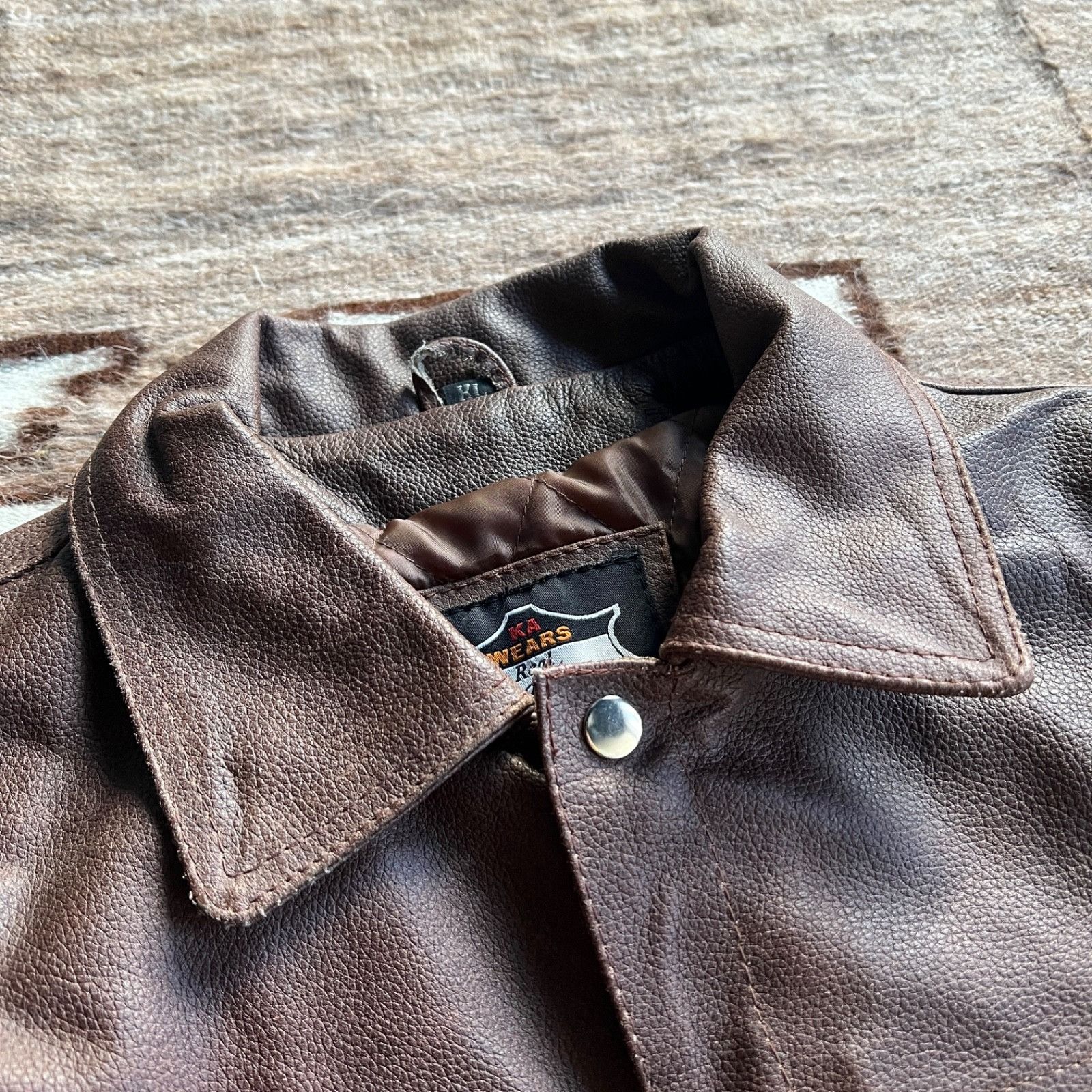 Leather Vintage Real Leather Trucker Jacket 9773AC Size US M / EU 48-50 / 2 - 9 Thumbnail
