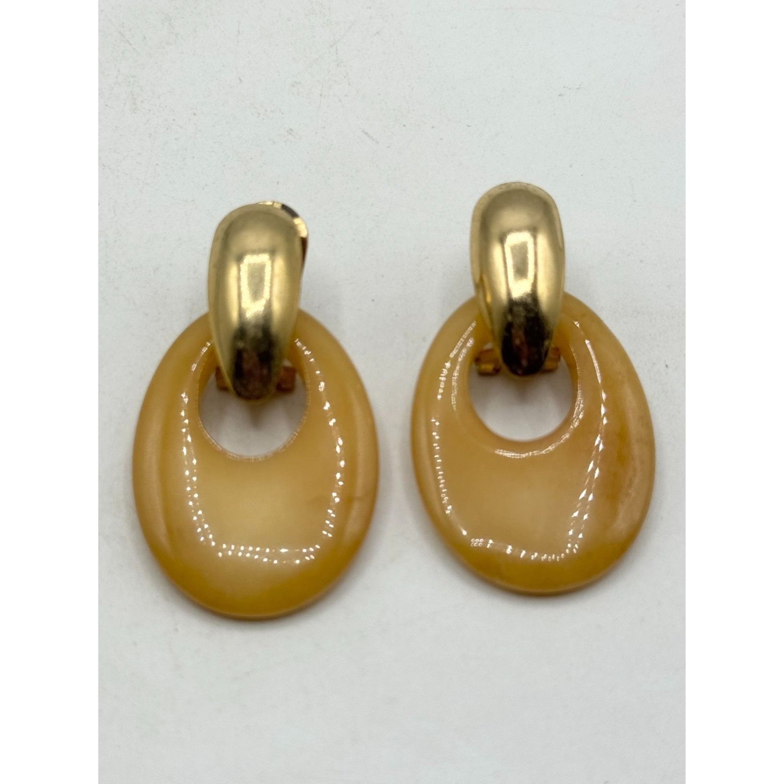 Vintage Vintage yellow stone dangle earrings Size ONE SIZE - 1 Thumbnail