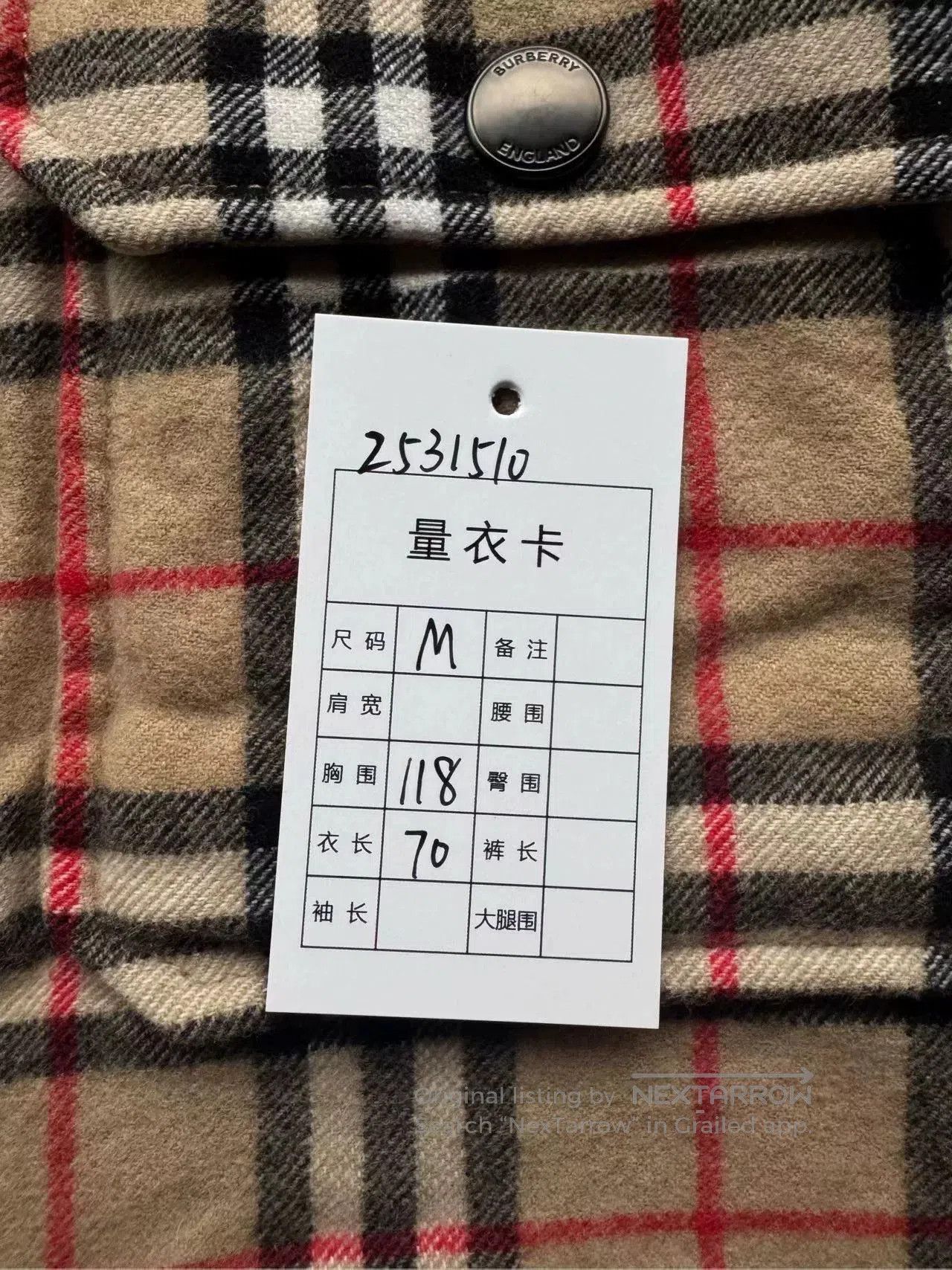 Burberry burberry check cotton jacket in medium size. Size US M / EU 48-50 / 2 - 4 Thumbnail