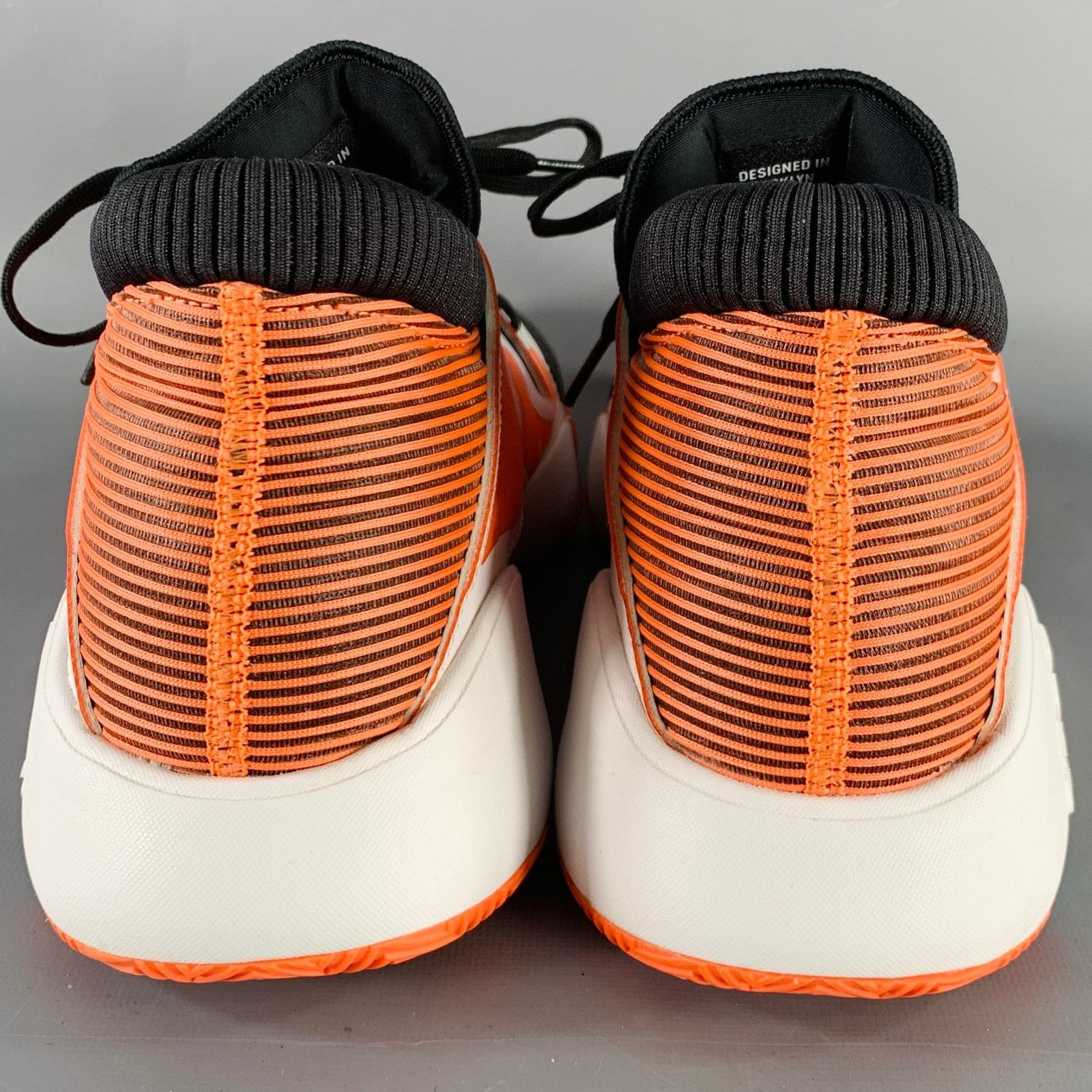 Adidas Pro Vision Hi Res Orange Black White Mesh Sneakers Size US 11.5 / EU 44-45 - 3 Thumbnail
