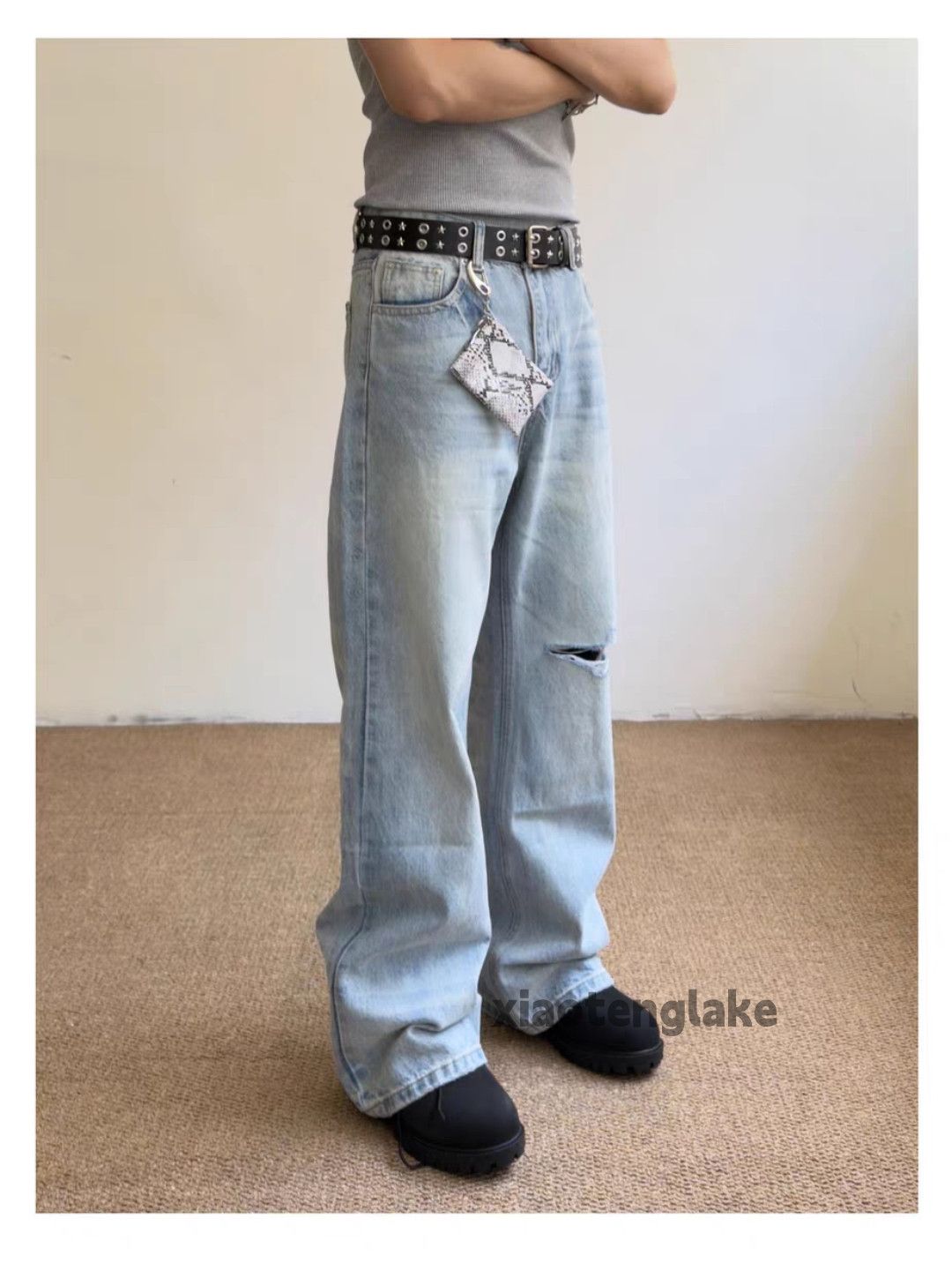 Jean Xz Balenciaga rickowens style flared ripped faded jeans Size US 28 / EU 44 - 3 Thumbnail