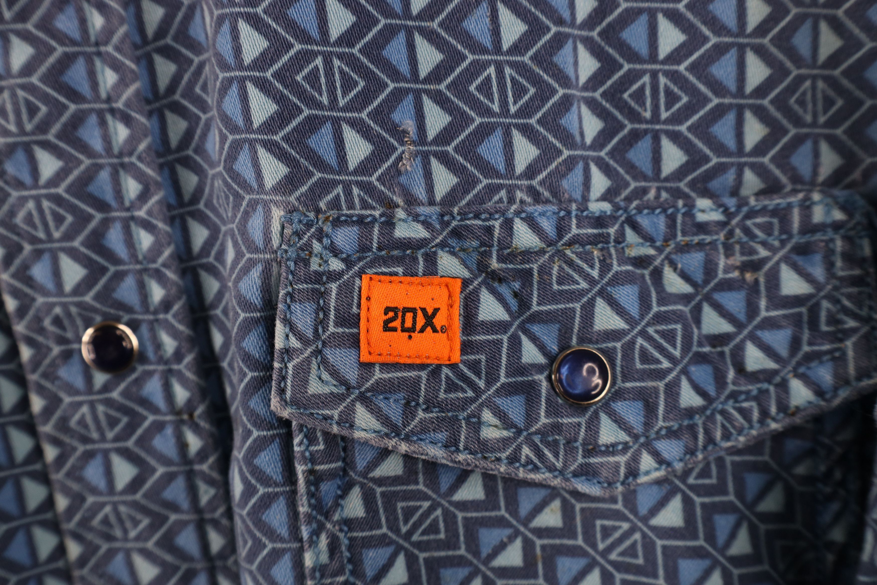 Vintage × Wrangler Wrangler FR 20X Fire Flame Resistant Snap Button Shirt Size US M / EU 48-50 / 2 - 4 Thumbnail
