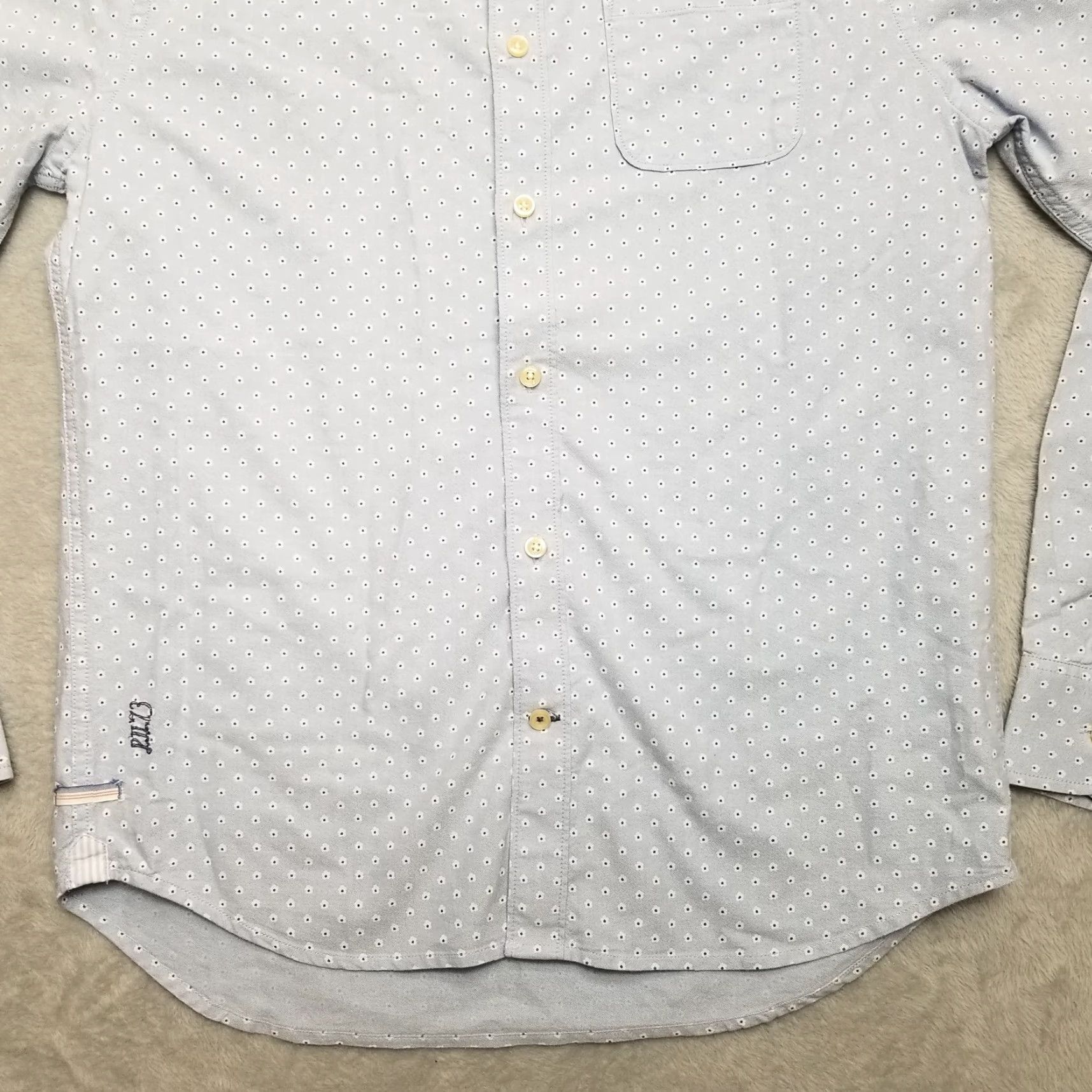 Pepe Jeans Pepe Jeans Shirt Mens M Blue Geometric Button-Down Long Sleeve Casual London Size US M / EU 48-50 / 2 - 3 Thumbnail