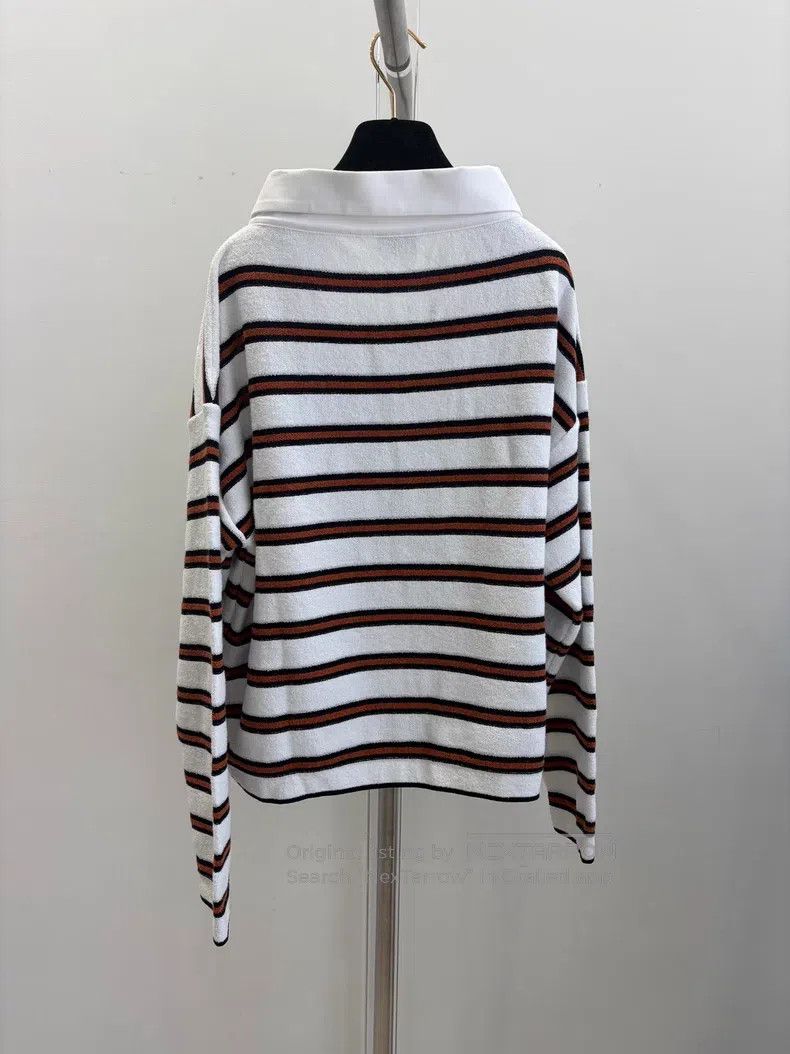 Chanel Chanel Striped polo collar with cotton Size XS / US 0-2 / IT 36-38 - 2 Thumbnail
