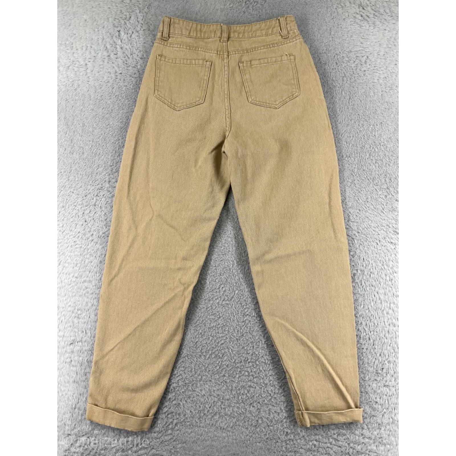 Shein VINTAGE SheIn Womens Jeans Pants Clothing High Rise Tapered Cotton Blend Beige 90s Retro Womens Size 26" / US 2 / IT 38 - 2 Thumbnail