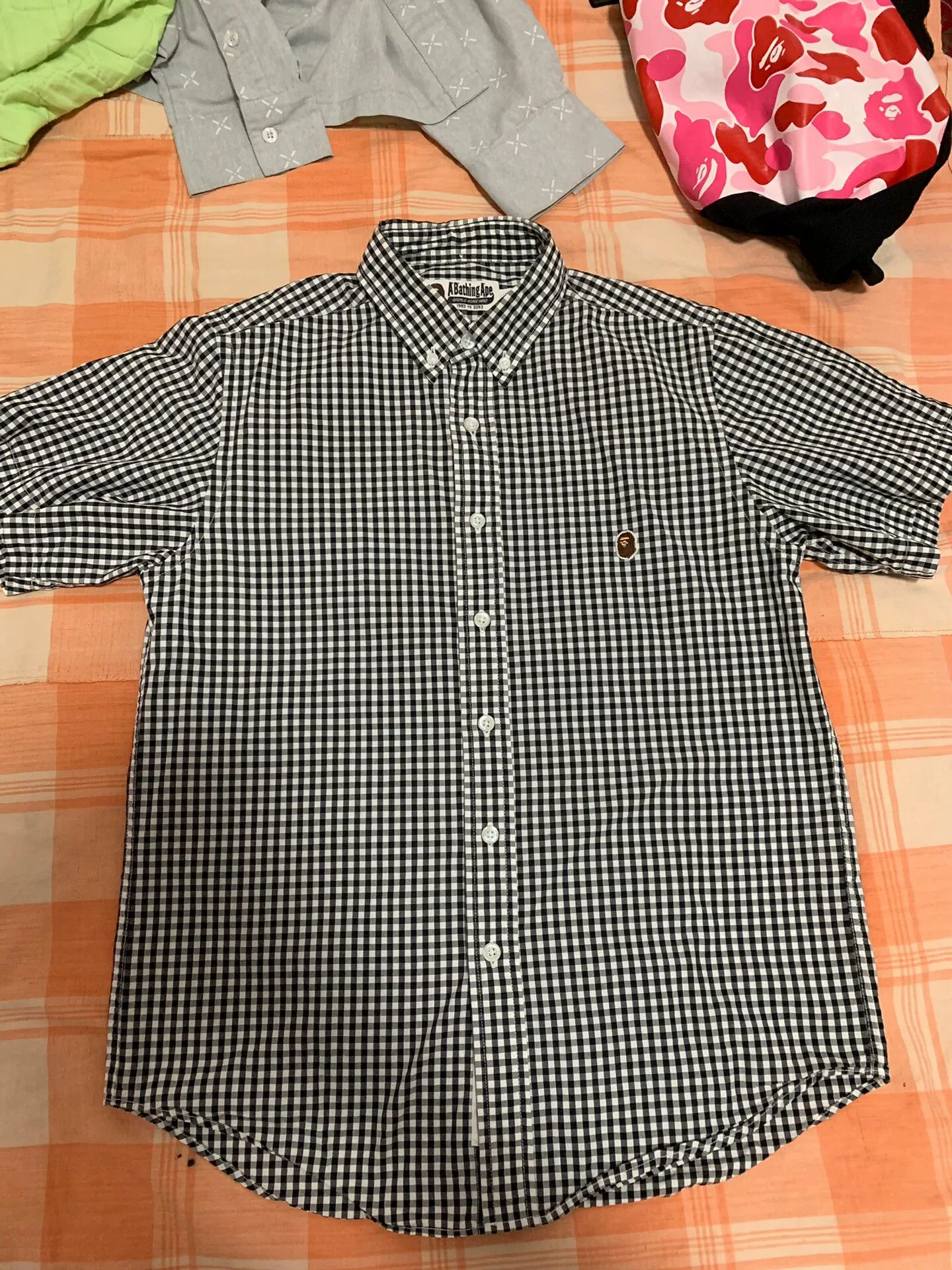 Bape Bape Plaid Black Shirt S Men Size US S / EU 44-46 / 1 - 1 Thumbnail