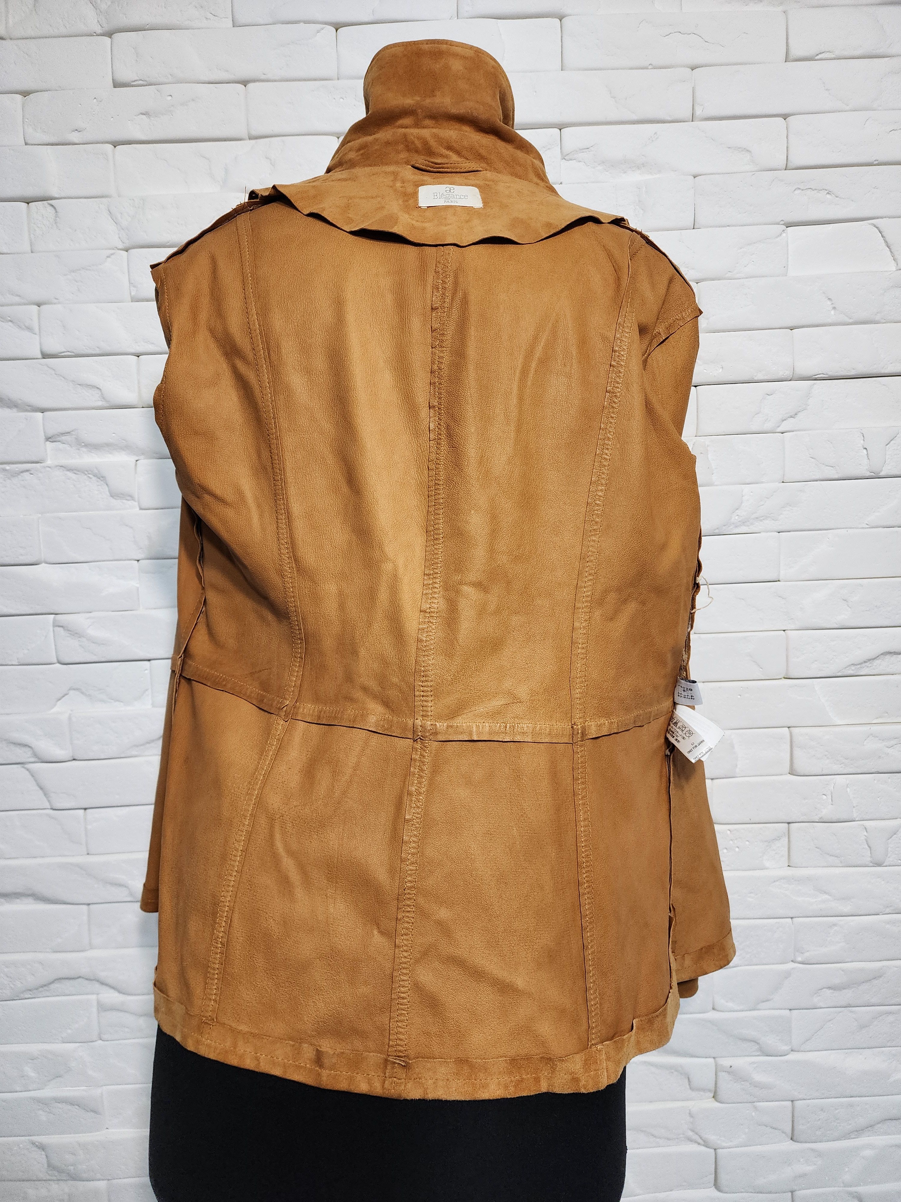 Other Women's Suede Shirt: Brown Leather Simple Style Size L / US 10 / IT 46 - 7 Thumbnail