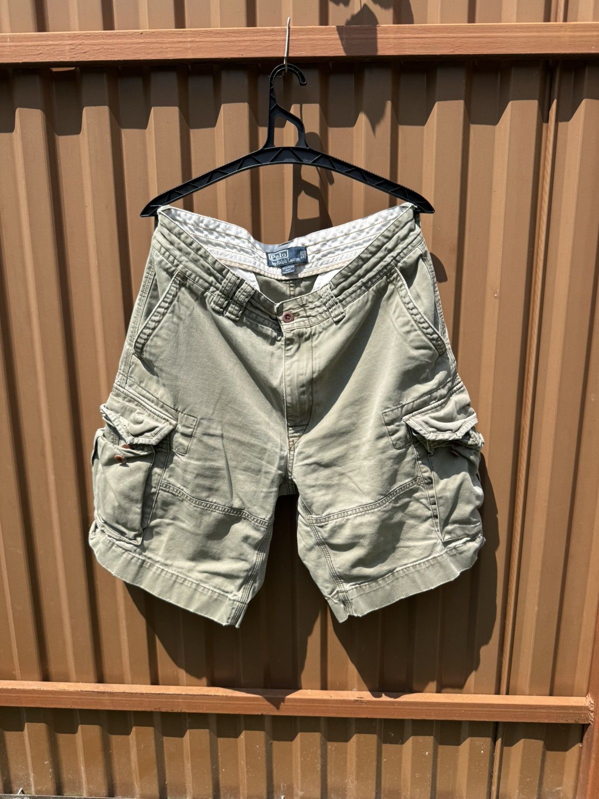 Vintage Vintage Polo Ralph Lauren Cargo Y2k Shorts Size US 33 - 2 Thumbnail