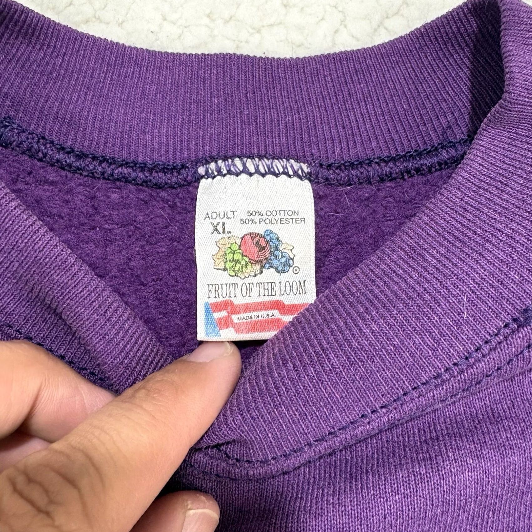 Vintage VINTAGE Bugs Bunny Looney Tunes Sweatshirt Purple Womens XL Embroidered Warner Size XL / US 12-14 / IT 48-50 - 5 Thumbnail