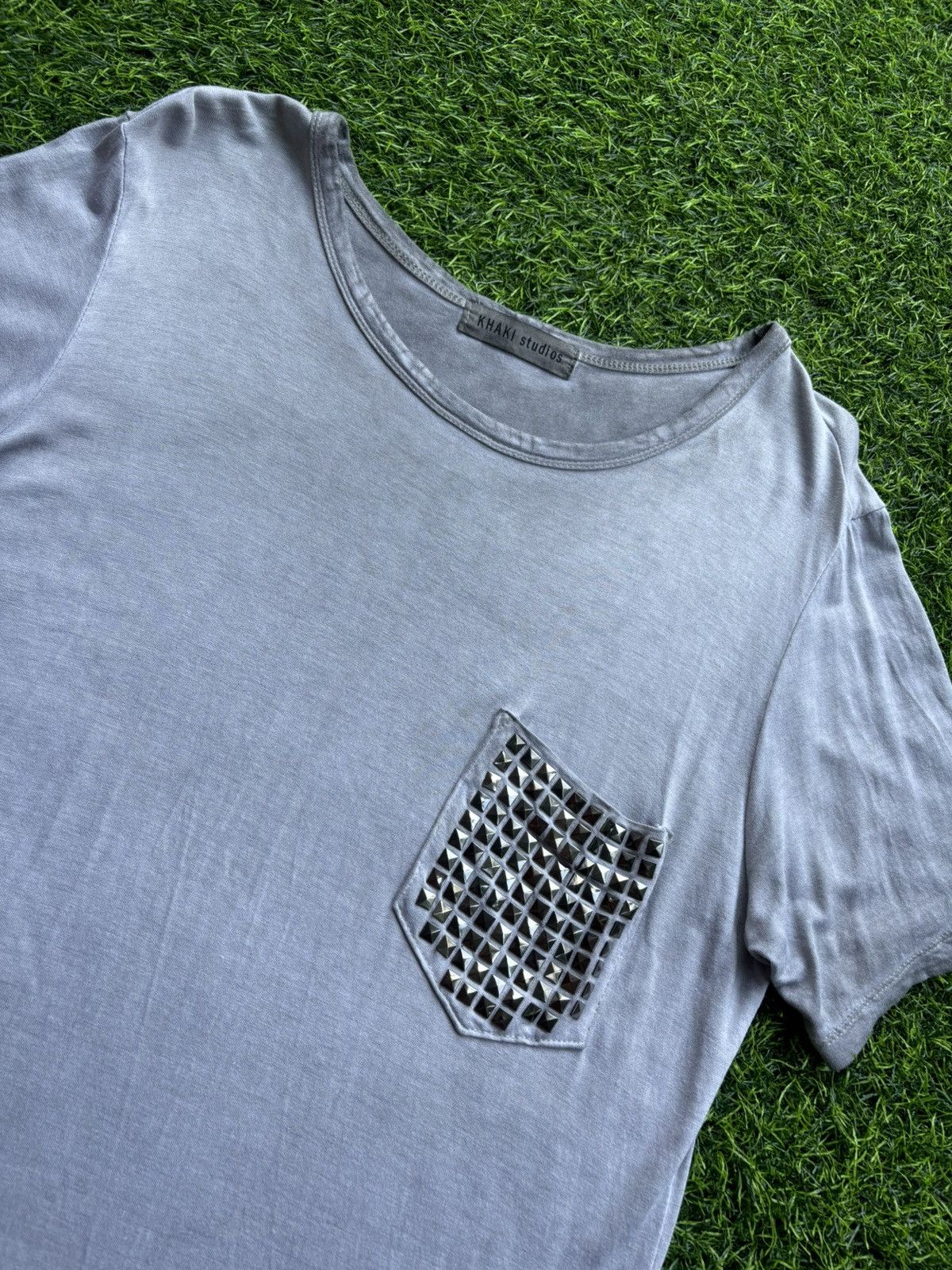 Hysteric Glamour Y2k Khaki Studio Pocket Studded Tshirt Size US M / EU 48-50 / 2 - 2 Thumbnail