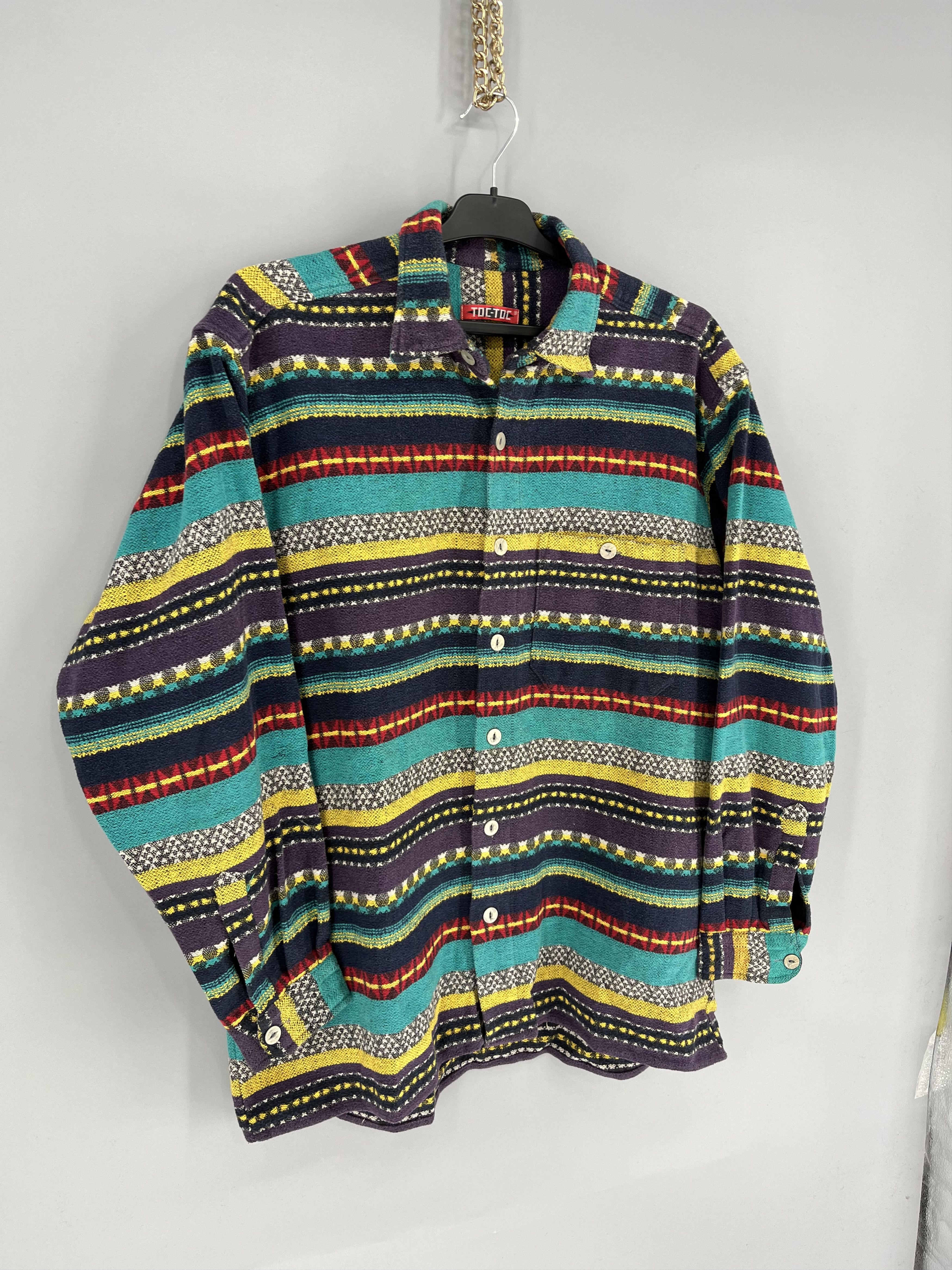 Japanese Brand 💥RARE💥Vintage Toc Toc Very Еhick Flannel Coogi Style Size US L / EU 52-54 / 3 - 2 Thumbnail