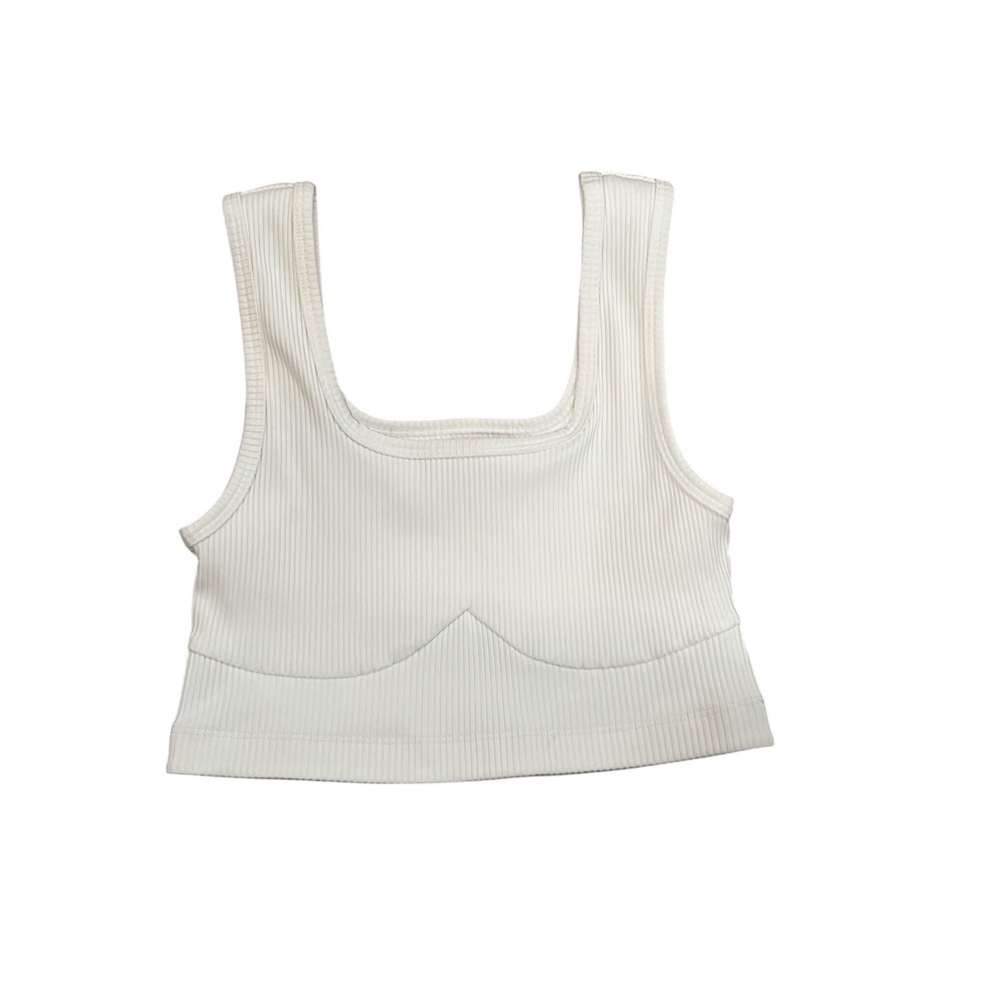 Other Year Of Ours Ribbed White Crop Tank Top Medium Made in USA Size M / US 6-8 / IT 42-44 - 1 Thumbnail