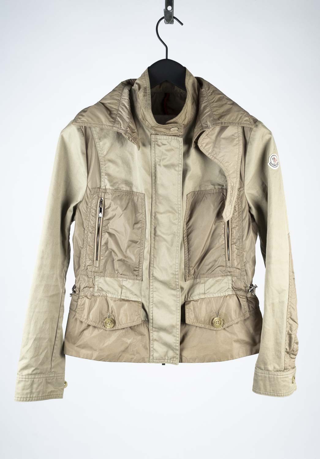 Image of H4090 Moncler Pilier Women Light Jacket Size 2 in Sand