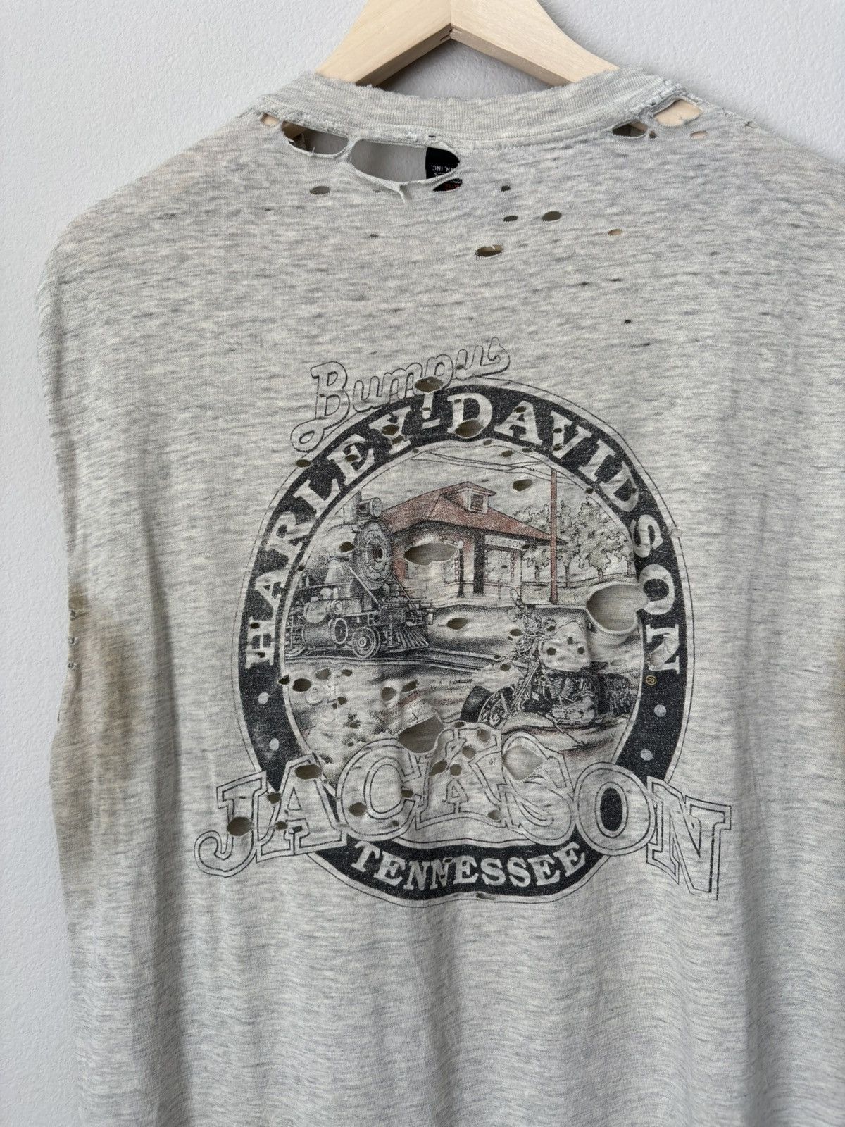 Harley Davidson Vintage Harley-Davidson Thrashed Biker Sleeveless Tee Size US M / EU 48-50 / 2 - 12 Thumbnail
