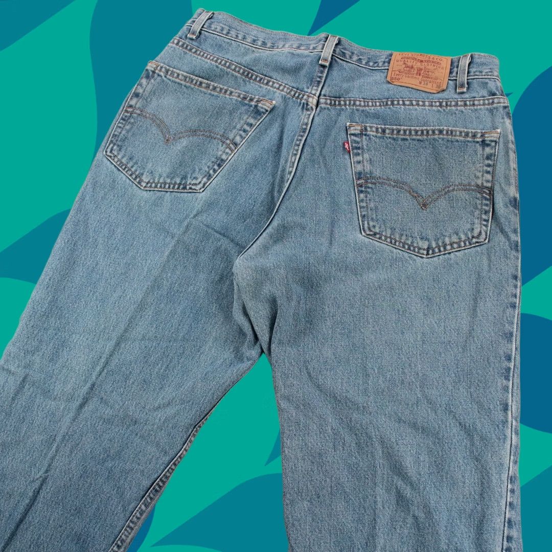 Levi's VINTAGE Levi's 550 Jeans Relaxed Fit Stonewash Denim 38x30 Mens y2k USA Size US 38 / EU 54 - 1 Thumbnail