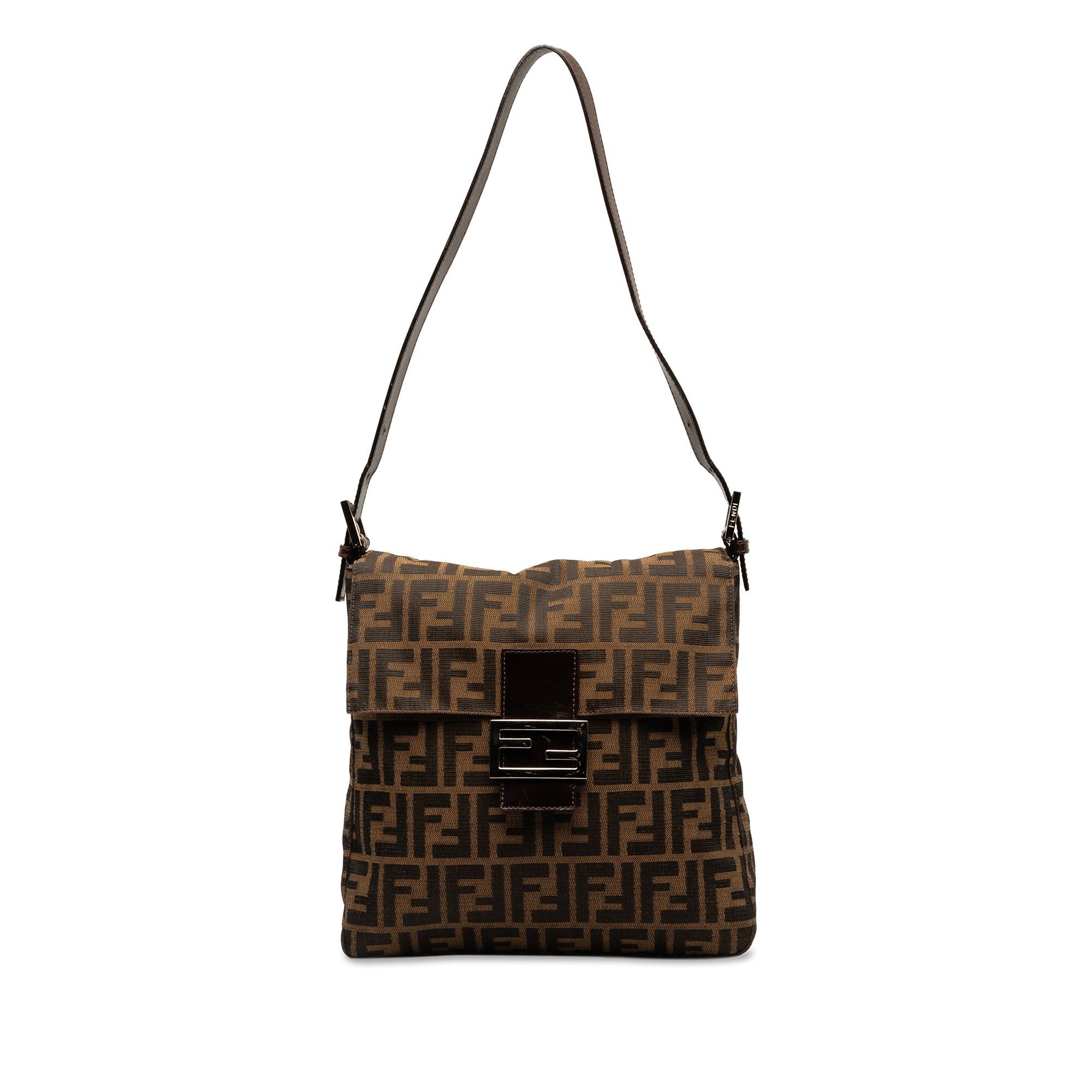Fendi Fendi Zucca Canvas Shoulder Bag Brown Size ONE SIZE - 1 Thumbnail