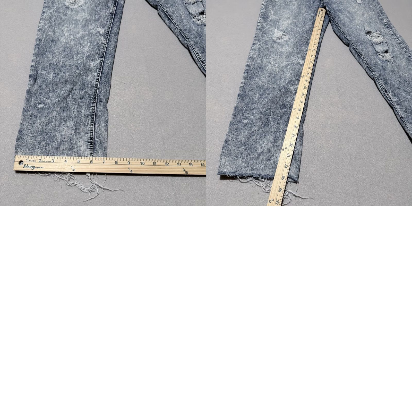 Denime Indigo Rein Jeans Women’s Acid Wash Distressed Frayed Hem Straight - 9 Blue Jeans Womens 28 Straight 5-Pocket Denim 90s Decade Vintage No Size 28" / US 6 / IT 42 - 9 Thumbnail