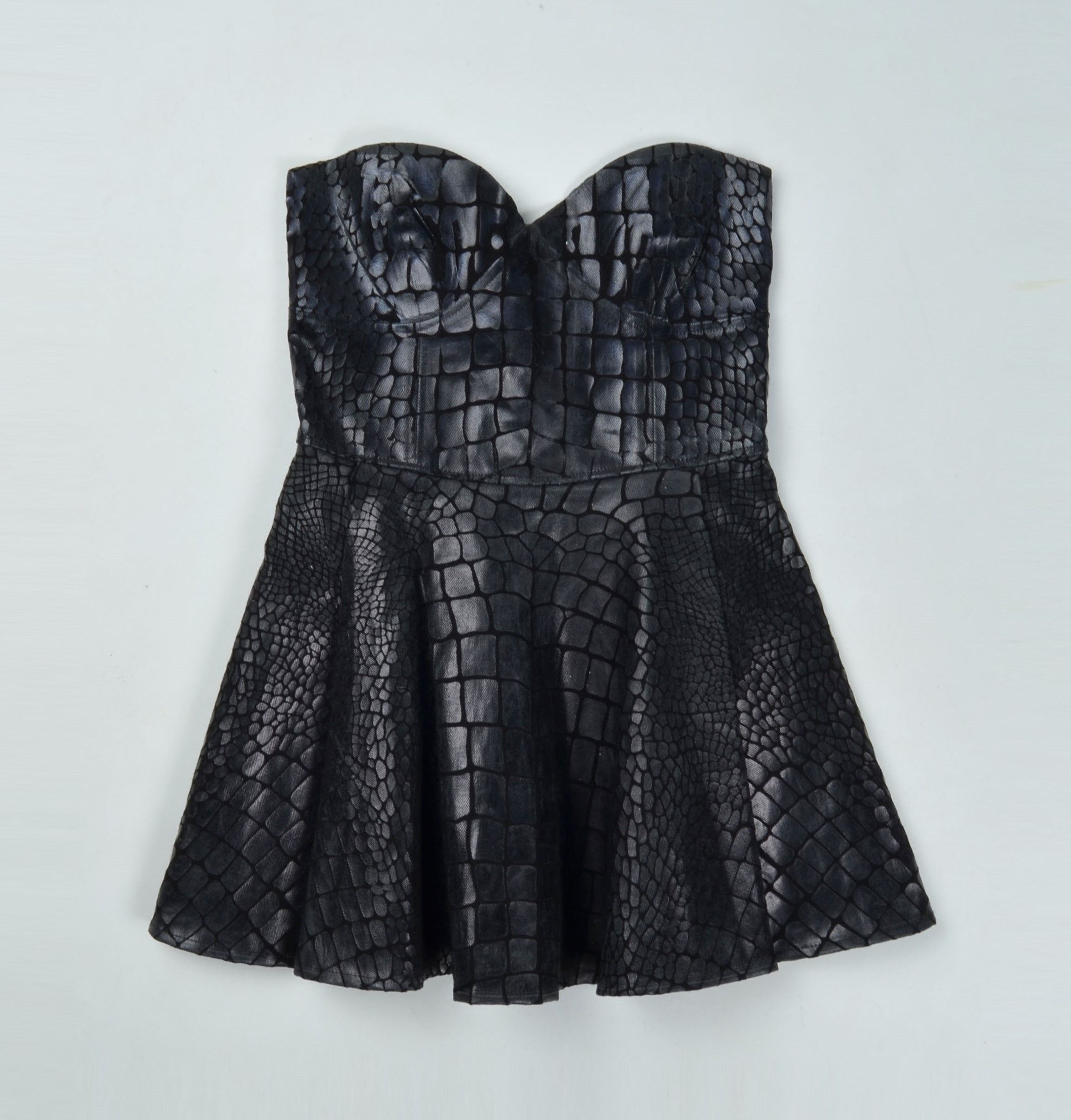 Designer × House Of The Gods House Of The Gods Strapless Grunge Fit & Flare Mini Dress Size S / US 4 / IT 40 - 4 Thumbnail