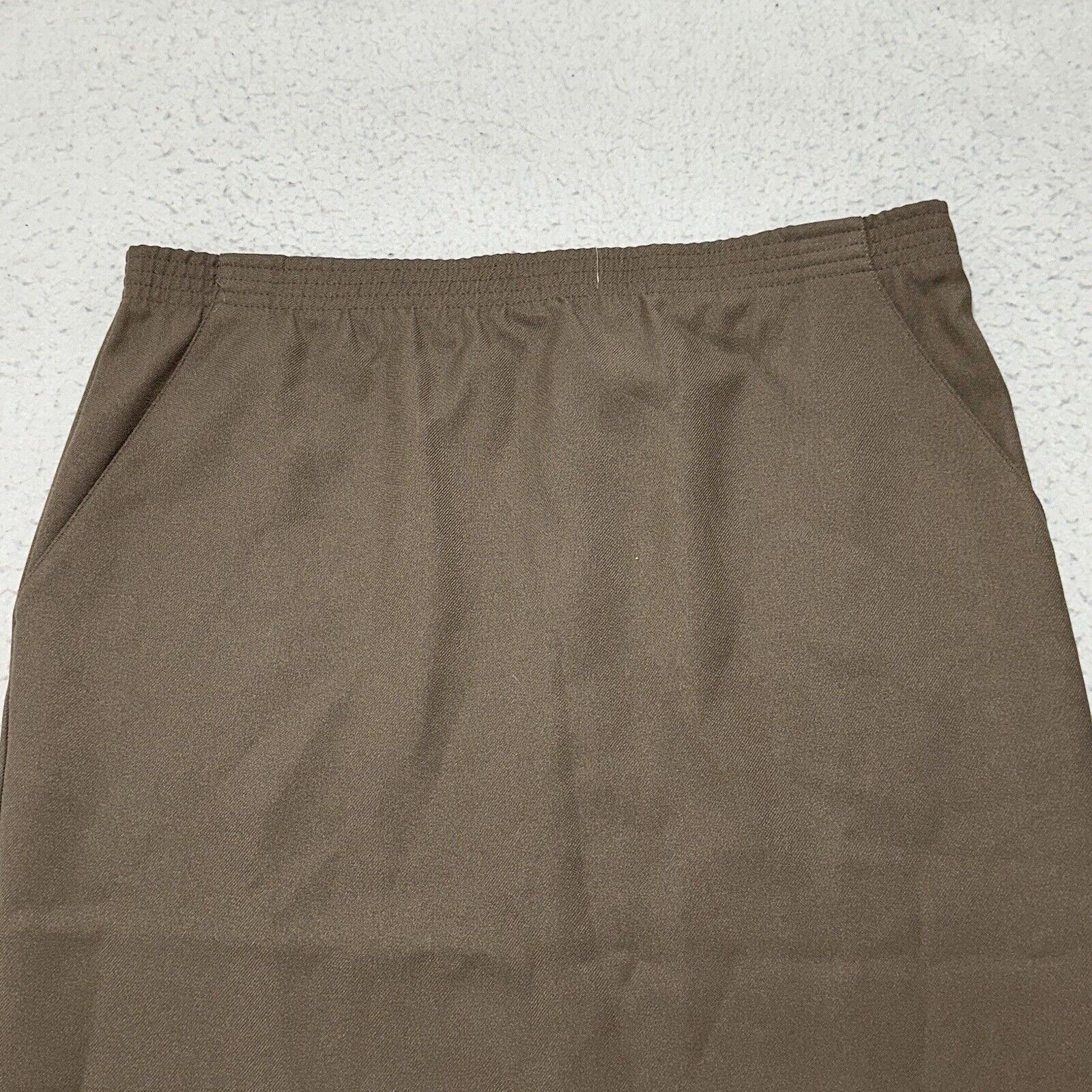 Other Vintage Donnkenny 14 Brown Straight Pencil Career Skirt Size 36" / US 14 / IT 50 - 2 Thumbnail