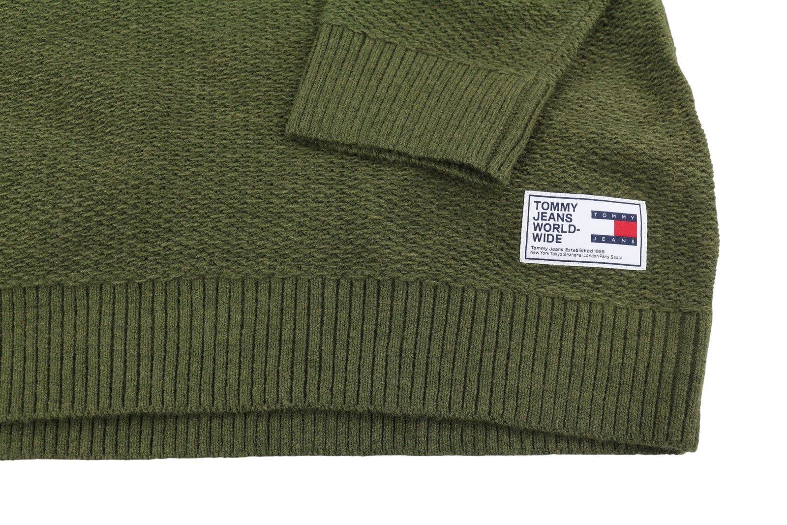 Tommy Hilfiger REQ STRUCTURED 2XL Olive Green Knit Jumper 87382 Size US XXL / EU 58 / 5 - 4 Thumbnail