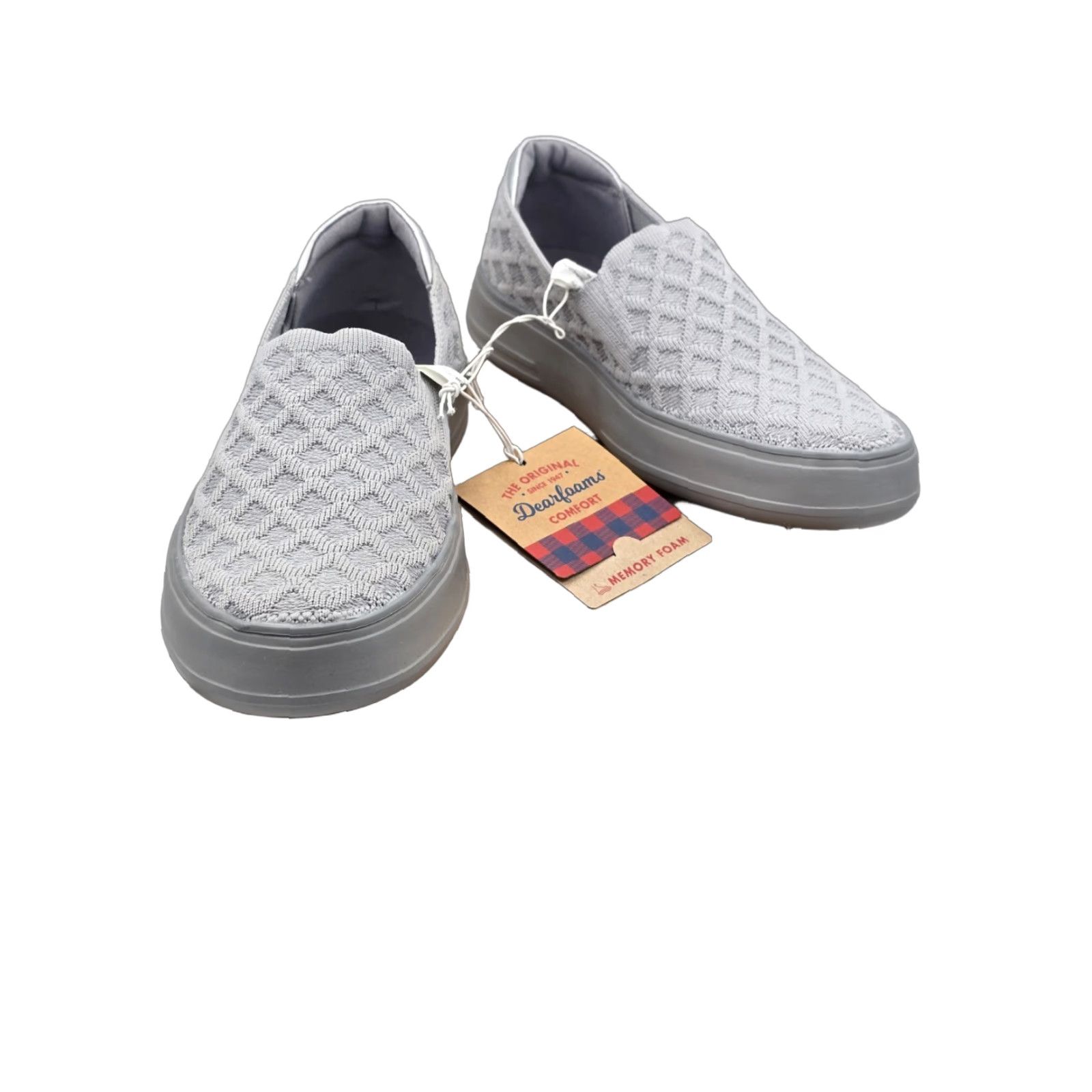Vintage DEARFOAMS Women's 6.5 Comfort Slip-On Sneaker Gray Casual Sophie Boxer Style Size US 7 / IT 37 - 1 Thumbnail