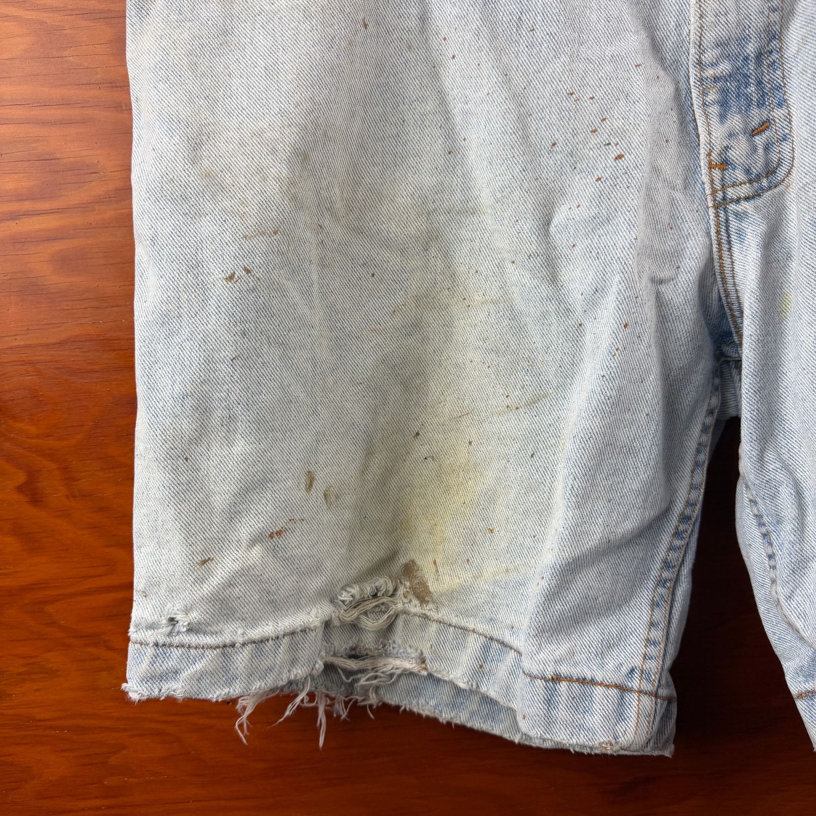Levi's Vintage Levi's Denim Shorts 545 Light Washed 38" Size US 38 / EU 54 - 3 Thumbnail