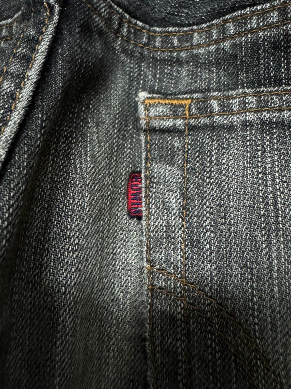 Edwin 💥503 Bootcut💥Vintage Edwin Rebel Sand Washed Dark Denim Jean Size US 27 - 18 Thumbnail