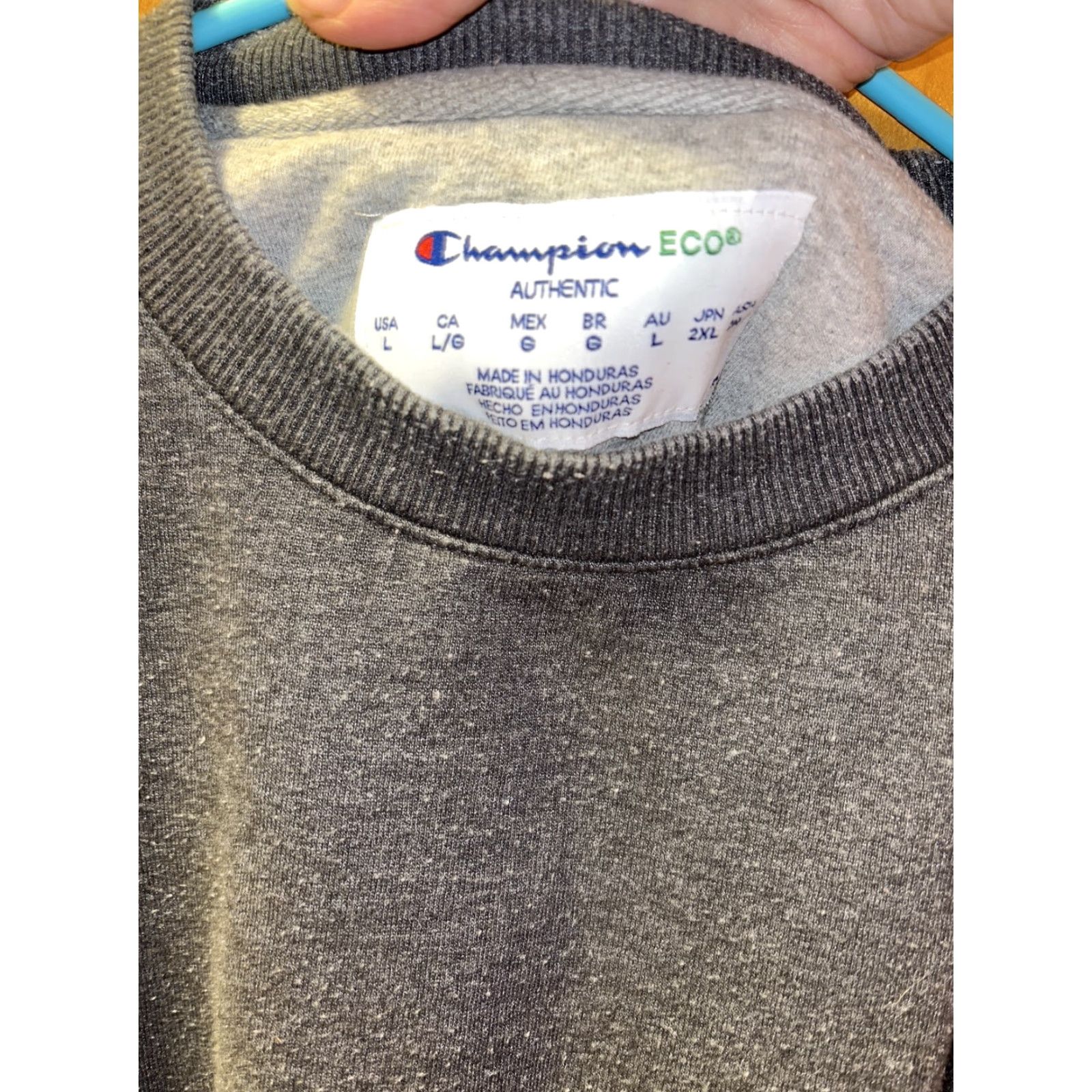 Champion VINTAGE Champion Sweatshirt Crewneck Mens Large Dark Gray C Logo Y2K 90s USA Classic All Seasons Serviceable Size US L / EU 52-54 / 3 - 3 Thumbnail
