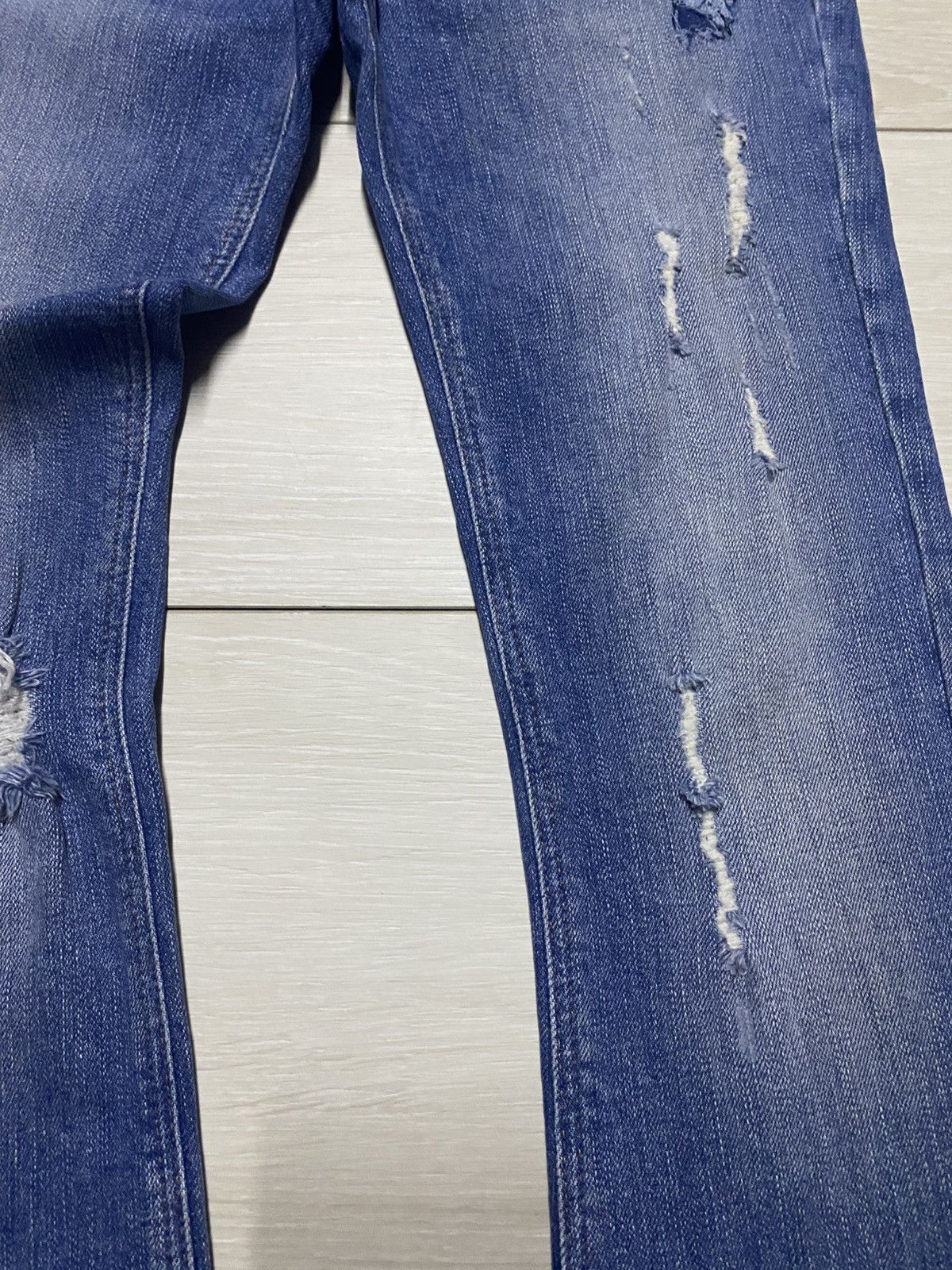 Rhude × Zara Zara Trafaluc Denim Wear Strech Embroidered Frayer Leg Jeans Size 26" / US 2 / IT 38 - 10 Thumbnail