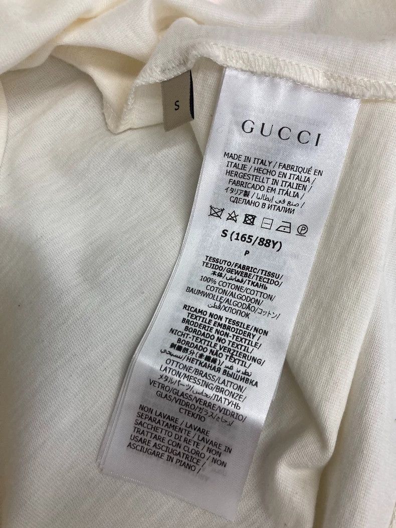 Gucci Gucci Rhinestone logo white short-sleeved T-shirt Size S / US 4 / IT 40 - 5 Thumbnail
