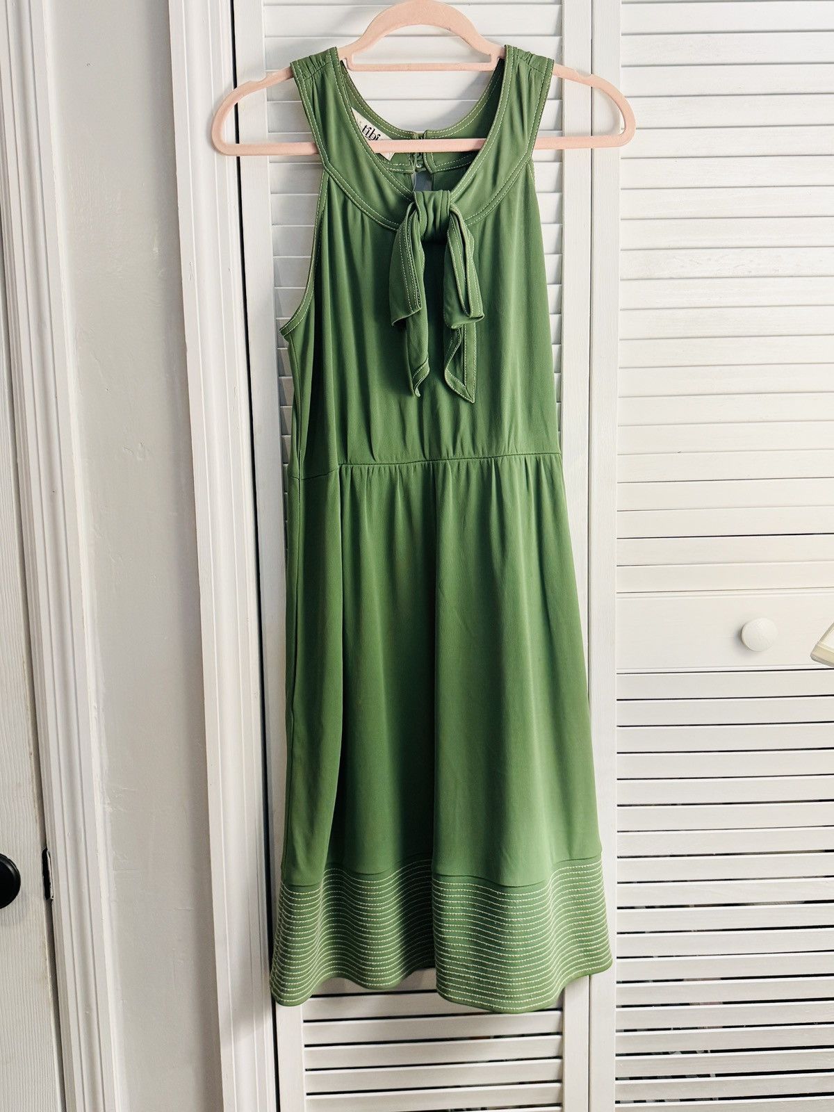 Tibi Retail $495 Tibi green sleeveless midi dress with tie Size M / US 6-8 / IT 42-44 - 5 Thumbnail