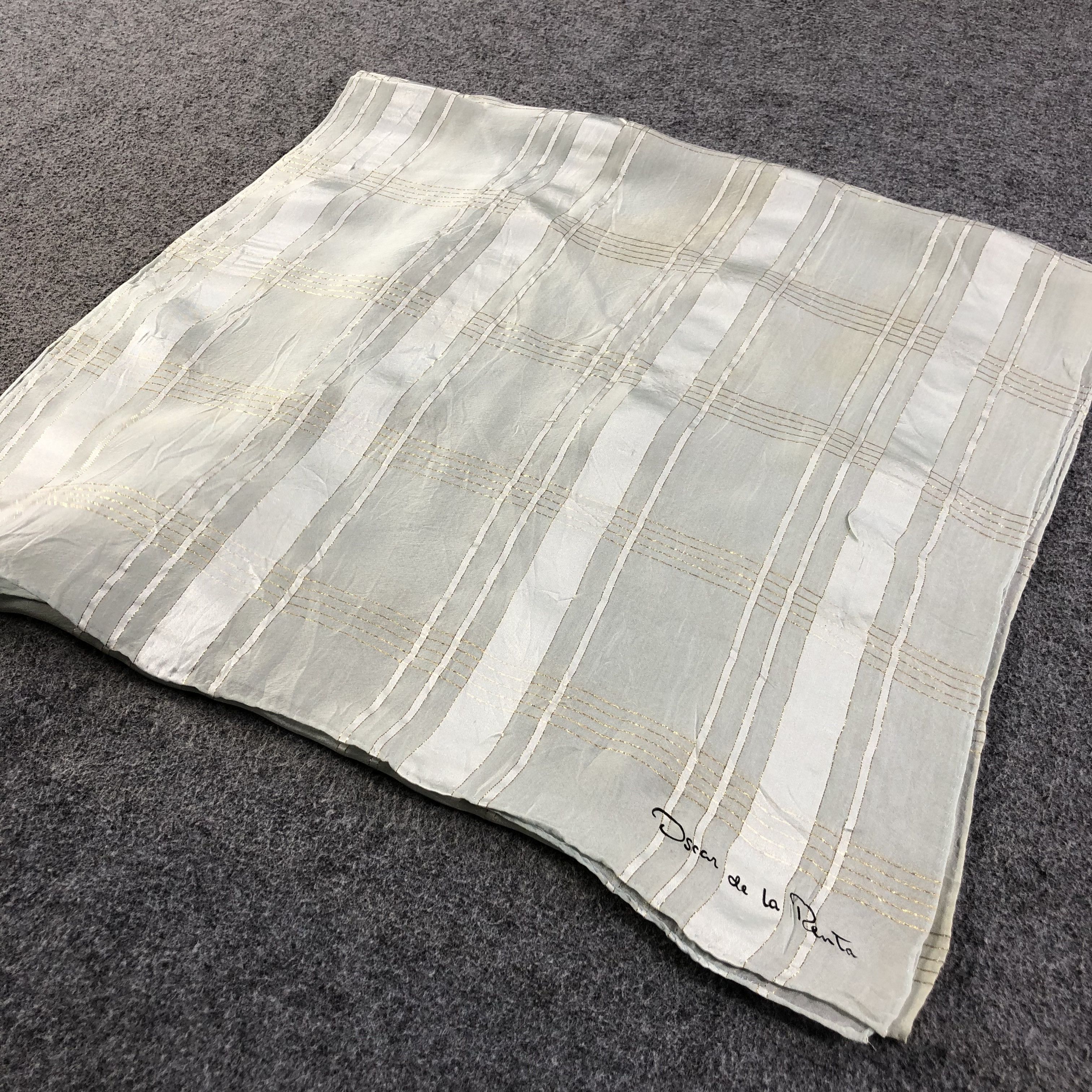 Oscar De La Renta Oscar De La Renta Silk Stole Silk Scarf M814 Size ONE SIZE - 3 Thumbnail