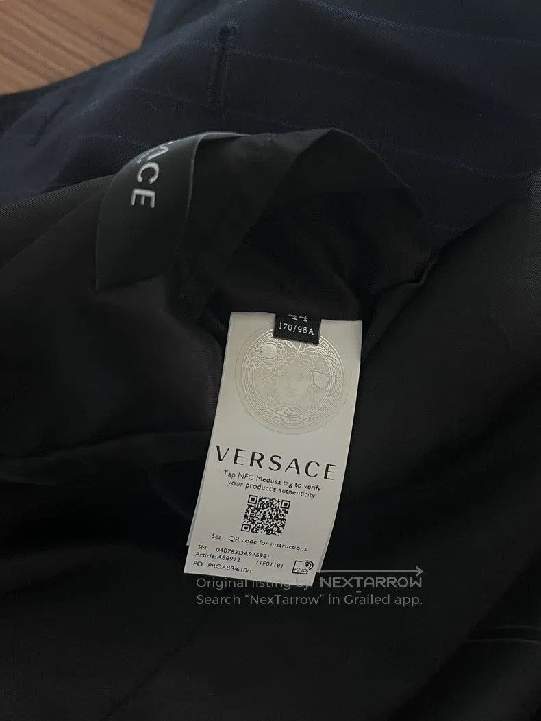 Versace Versace Classic logo striped suit Size 44S - 9 Thumbnail