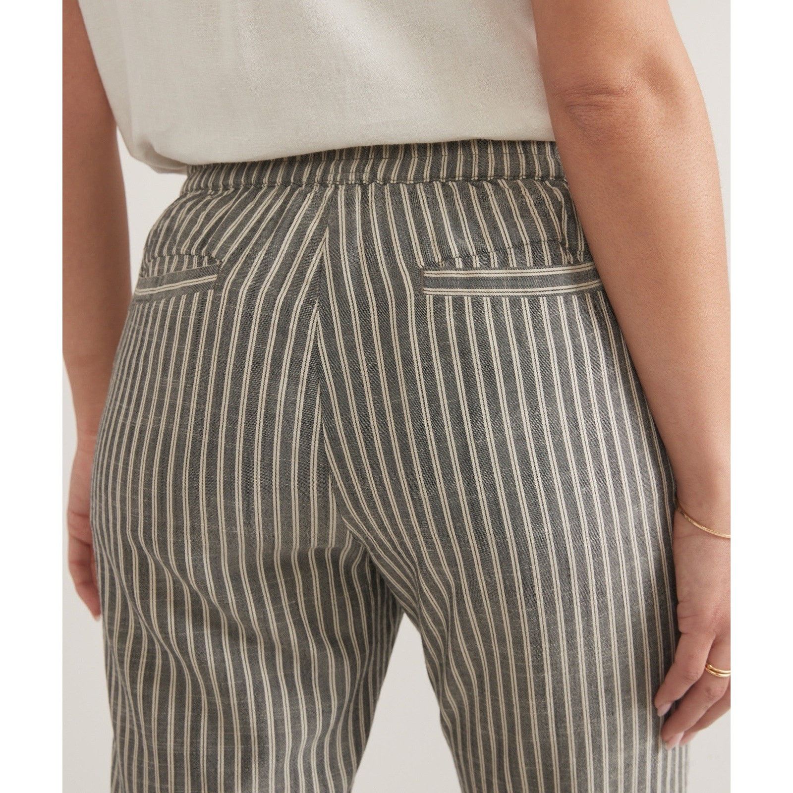 Marine Layer Marine Later Allison Pull On Striped Casual Pants Small Size 27" / US 4 / IT 40 - 2 Thumbnail