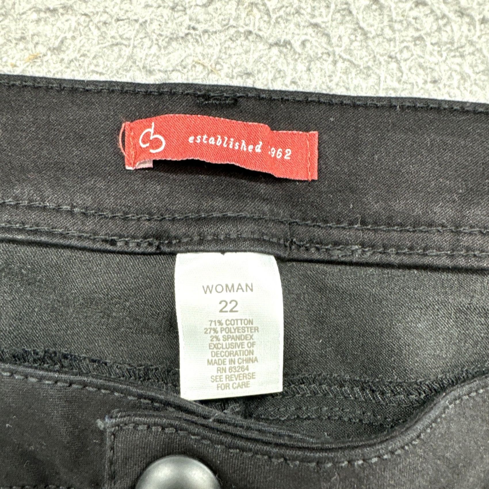 Vintage CB ESTABLISHED 1962 Black Denim Signature Bootcut Jeans Plus Size 22 Womens Body Size 40" / US 18 - 3 Thumbnail
