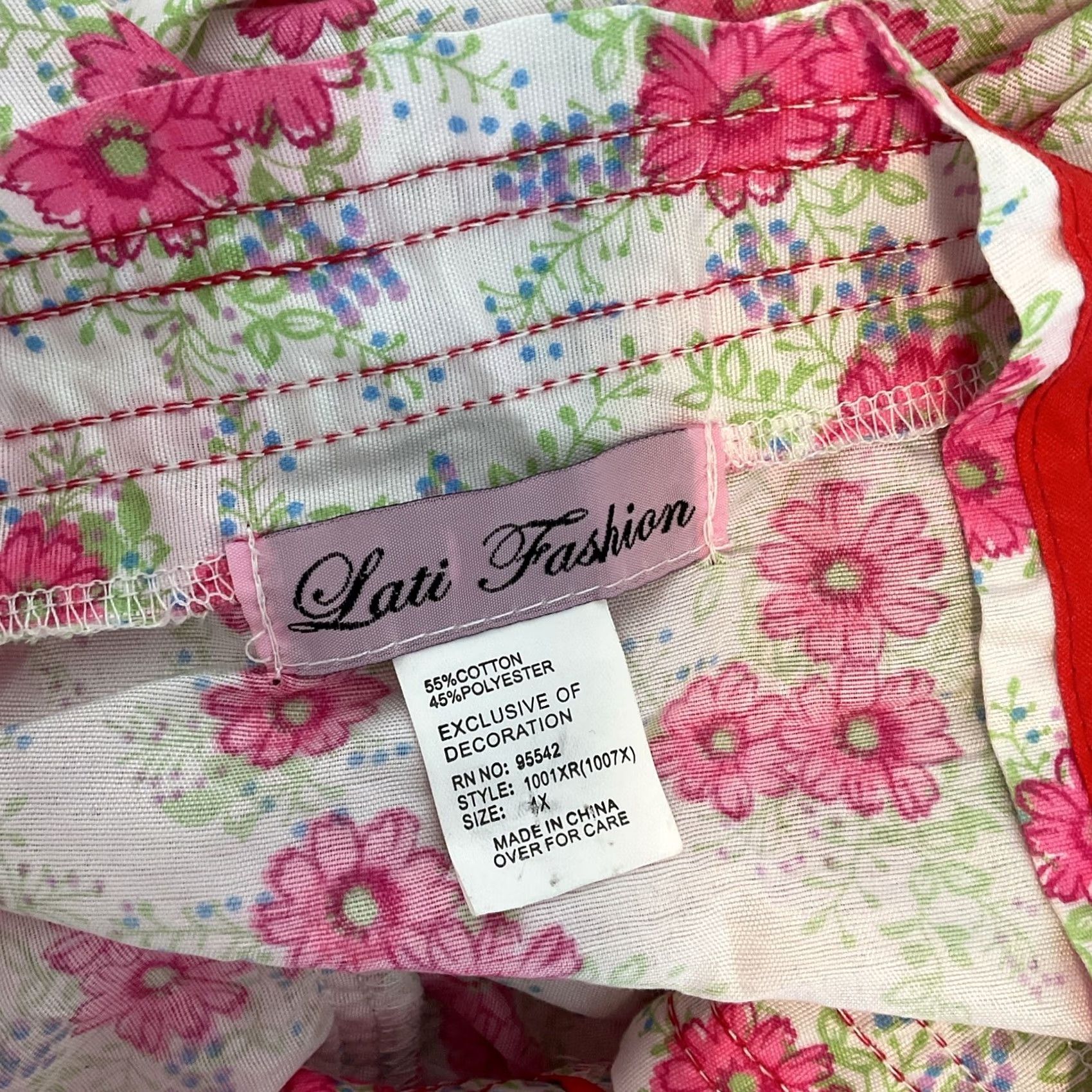 Vintage VINTAGE Floral Psychedelic Mumu House Coat Night Gown PLUS 1X Snap Front Size XL / US 12-14 / IT 48-50 - 8 Thumbnail