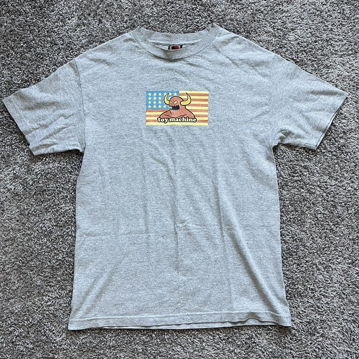 Toy Machine Vtg 90s Toy Machine Skateboards Monster Flag Logo Tee Size L Size US L / EU 52-54 / 3 - 1 Thumbnail
