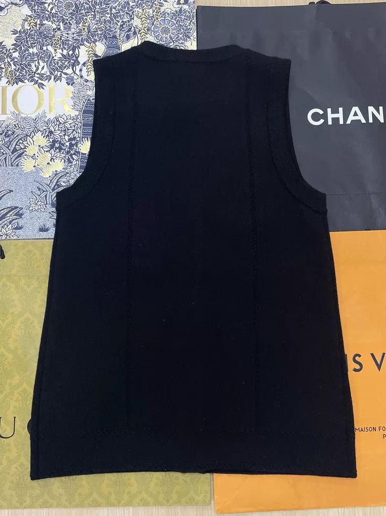 Chanel Chanel Black leather diamond plaid four-pocket vest Size XS / US 0-2 / IT 36-38 - 3 Thumbnail