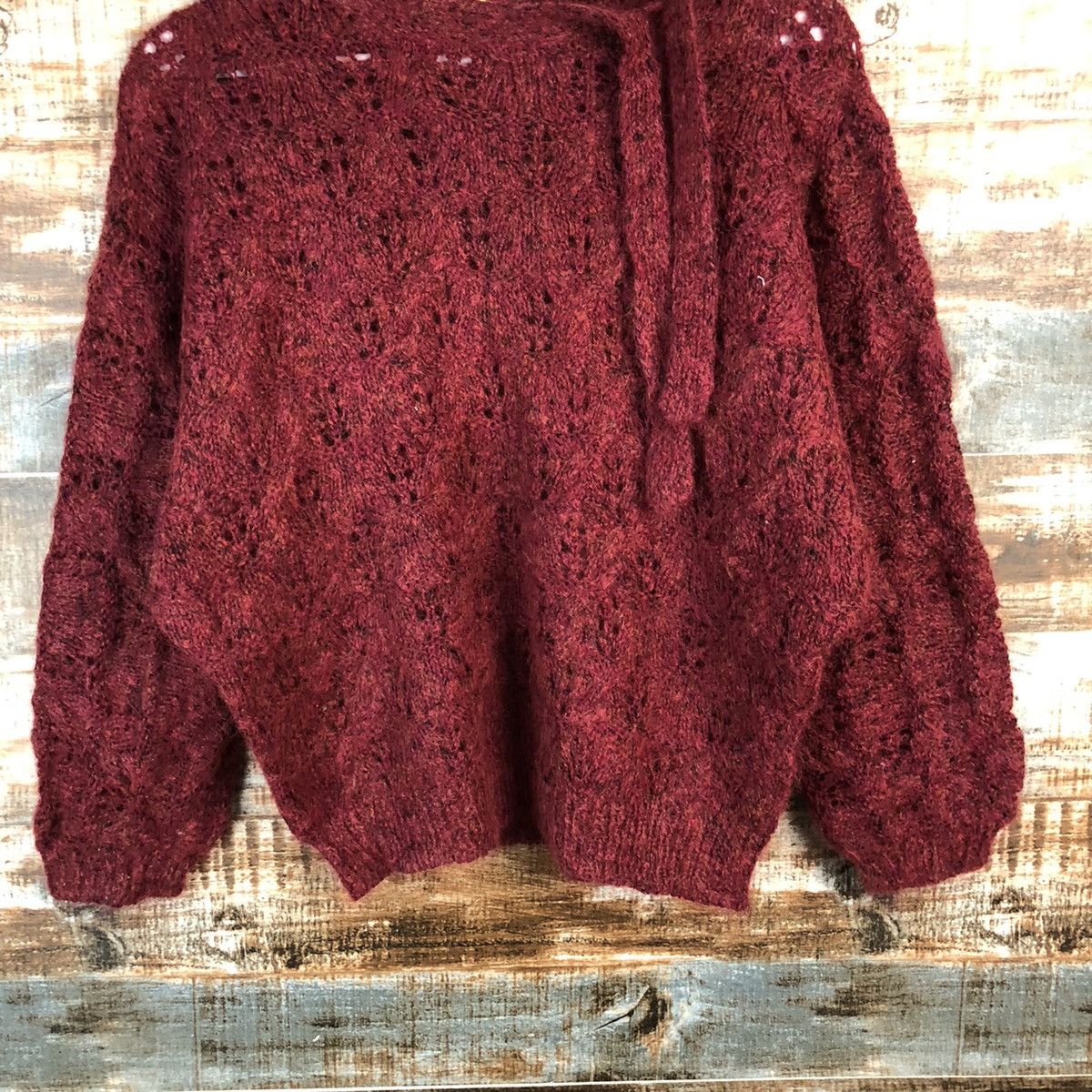 Homespun Knitwear × Japanese Brand Japanese Brand vintage Red Knitwear #A2245 Size M / US 6-8 / IT 42-44 - 3 Thumbnail