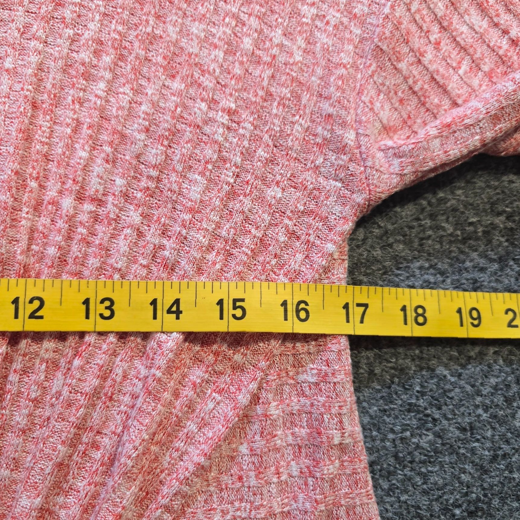 Anthropologie Anthropologie Shirt Womens Small Orange Pink Thermal Waffle Knit Casual Capsule Regular Fit Size S / US 4 / IT 40 - 7 Thumbnail