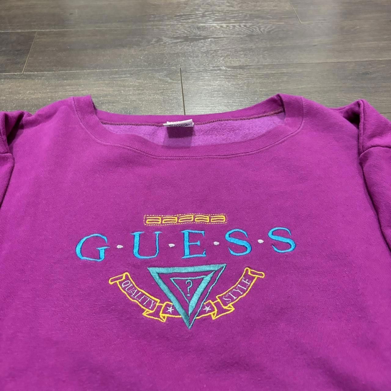 Guess Vintage Embroidered Guess Crewneck Sweatshirt 90s O/S Size M / US 6-8 / IT 42-44 - 1 Thumbnail