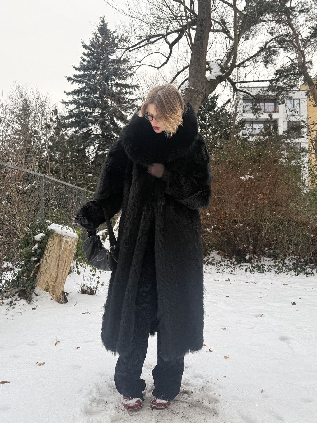 Other Long Vintage fur coat with a large collar Size XL / US 12-14 / IT 48-50 - 5 Thumbnail