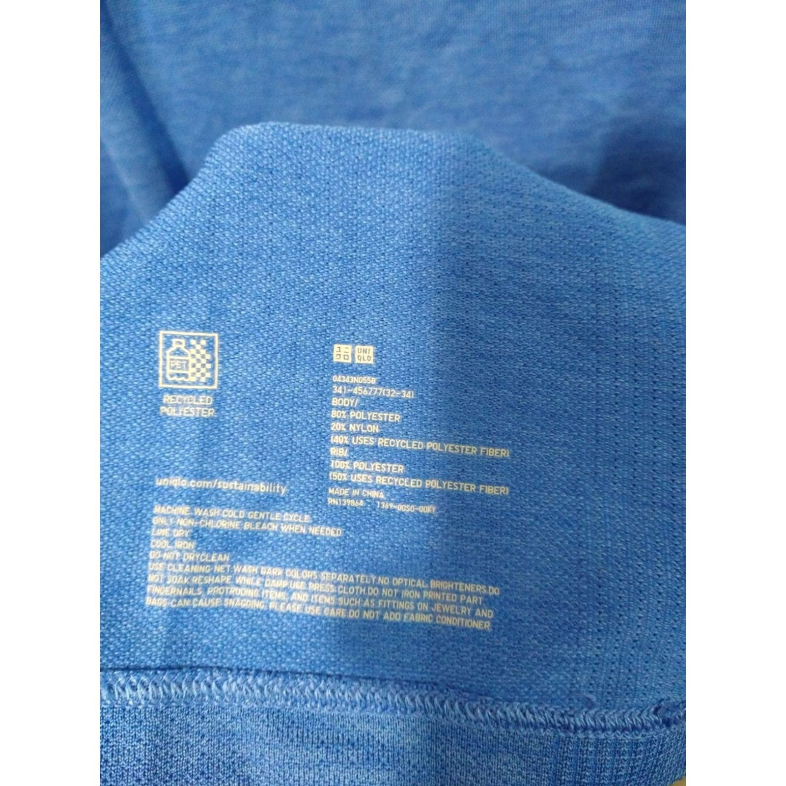 Uniqlo Uniqlo Polo Shirt XL Blue Short Sleeve Dry Ex Breathable Lightweight Quick Dry Regular Fit Mens Size US XL / EU 56 / 4 - 6 Thumbnail