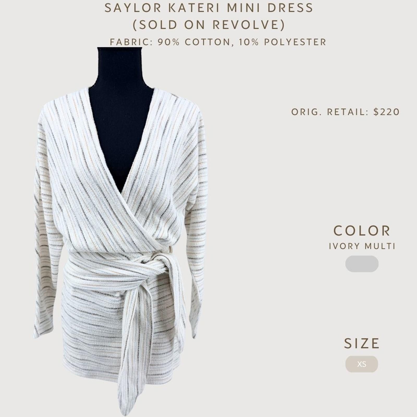 Other Saylor Kateri Wrap Mini Dress Ivory XS Size XS / US 0-2 / IT 36-38 - 2 Thumbnail