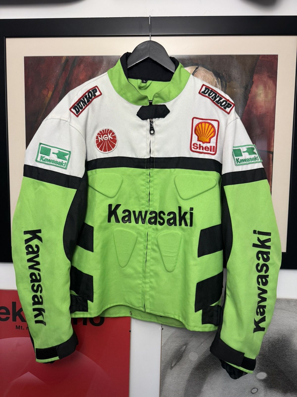 Vintage Vintage Y2k Kawasaki Racing Jacket Hype Rare Green Cordura Size US L / EU 52-54 / 3 - 1 Thumbnail