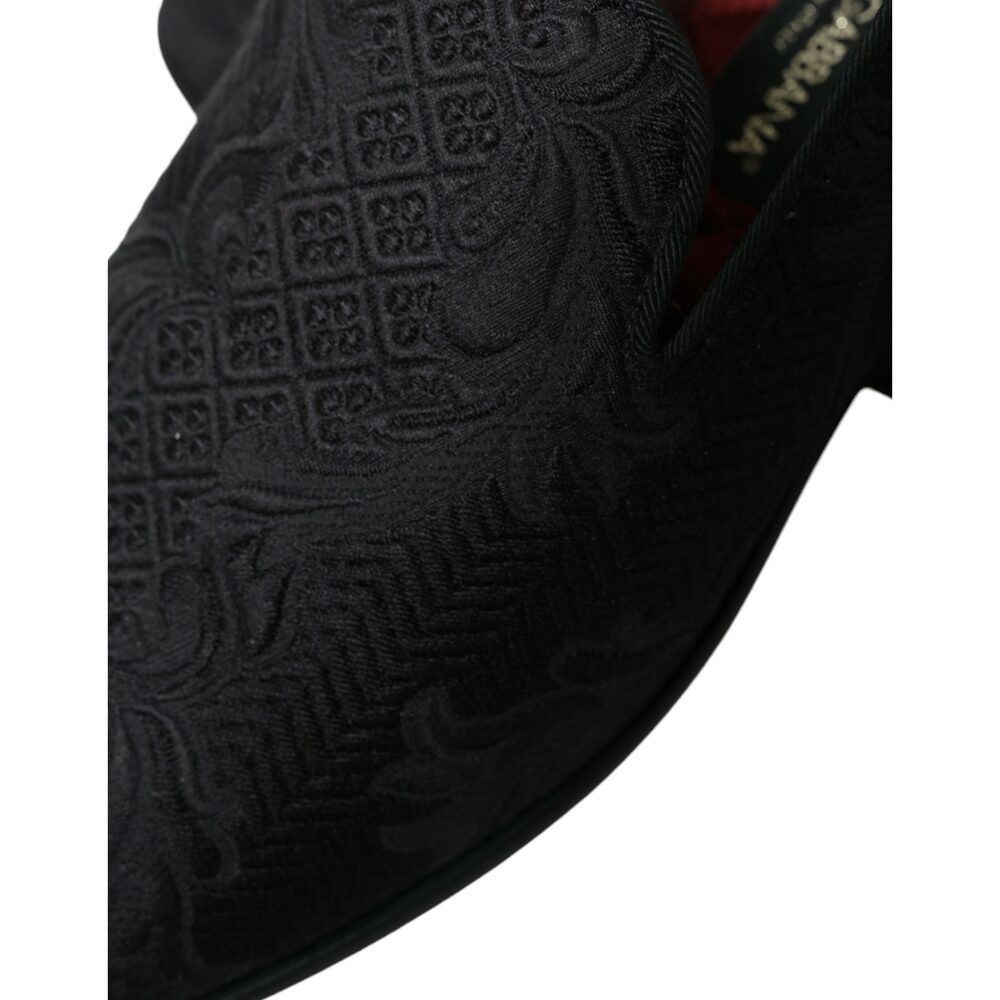 Dolce & Gabbana Dolce & Gabbana Elegant Black Brocade Dress Loafers Size US 7.5 / EU 40-41 - 8 Thumbnail