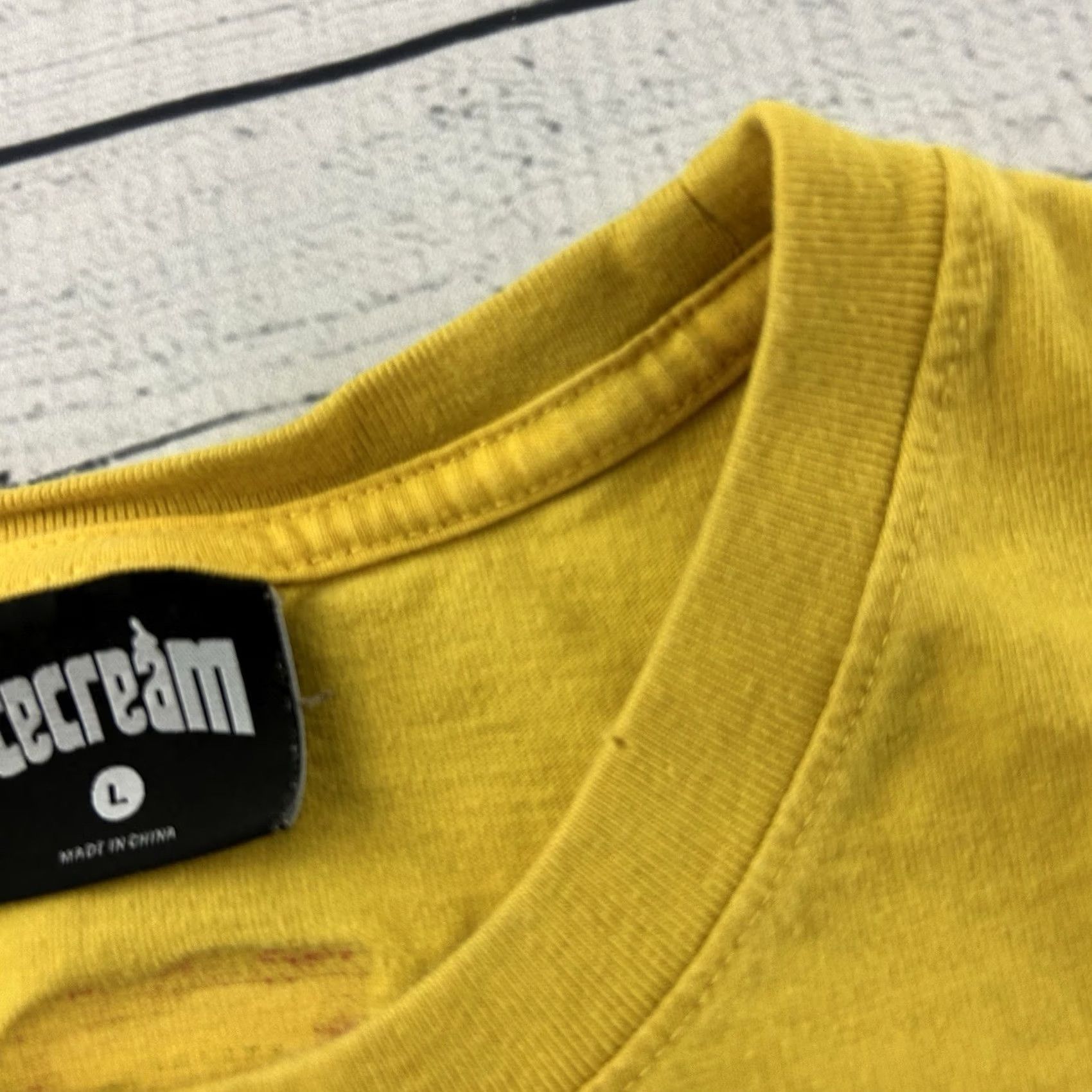 Billionaire Boys Club BBC Ice Cream Short Sleeve T Shirt Men L Yellow Cones Bones Size US L / EU 52-54 / 3 - 3 Thumbnail