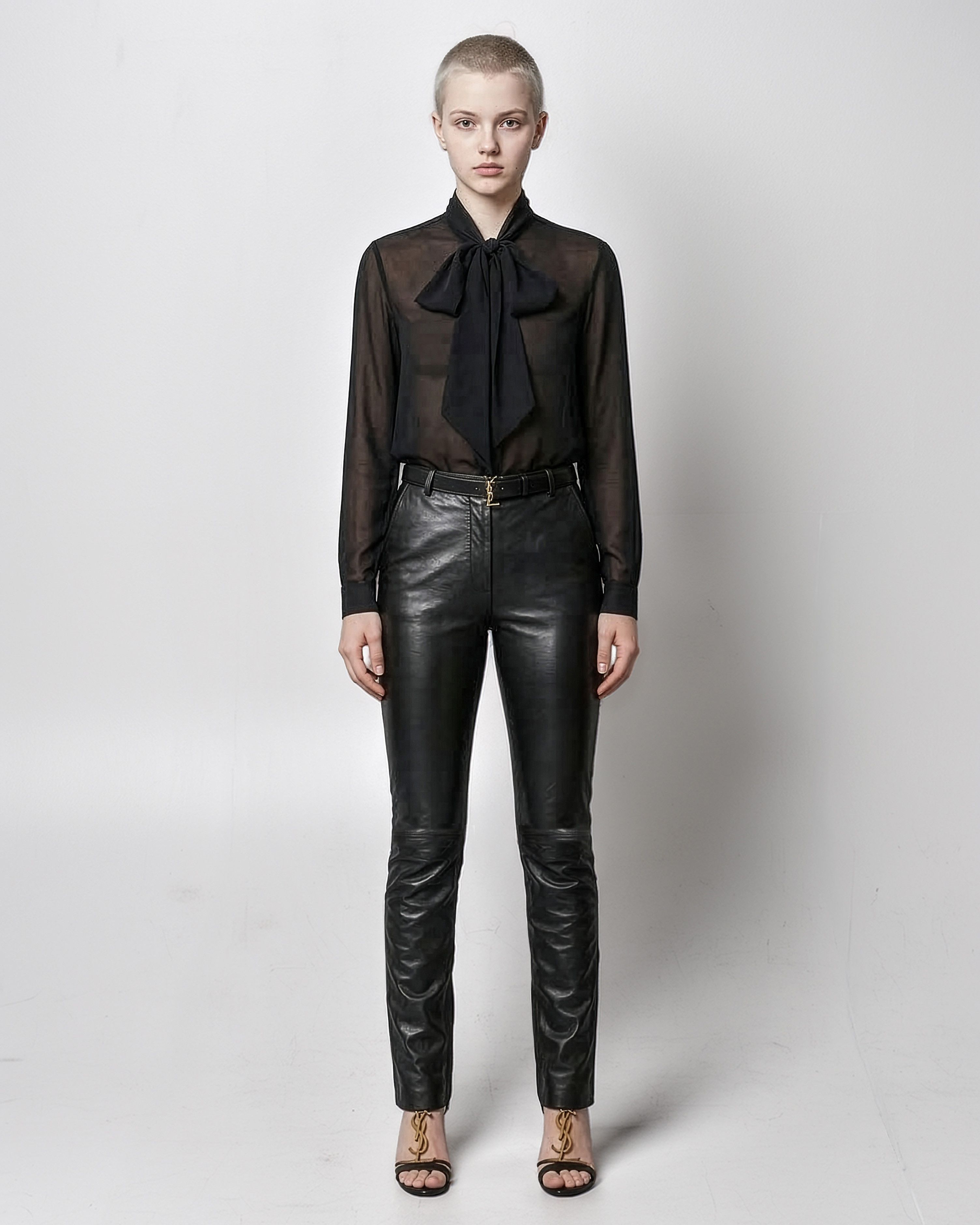Prada High Quality Leather Pants Size 26" / US 2 / IT 38 - 1 Thumbnail