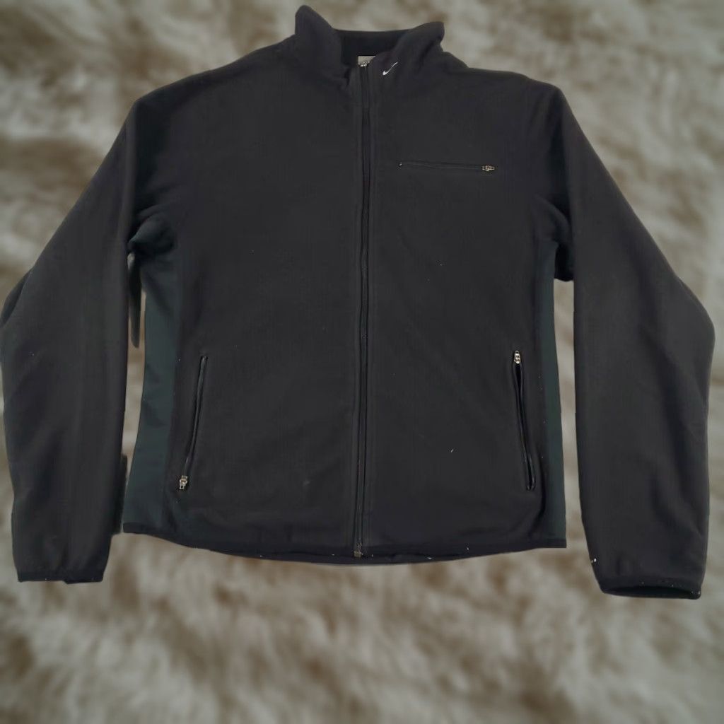 Nike VINTAGE Nike Jacket Womens XL Black Fleece Full Zip 90s Classic Sports Size XL / US 12-14 / IT 48-50 - 1 Thumbnail